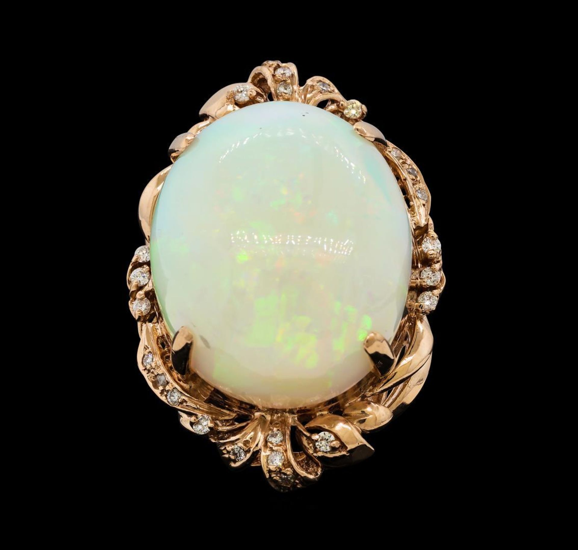 33.41 ctw Opal and Diamond Ring - 14KT Rose Gold - Image 2 of 5