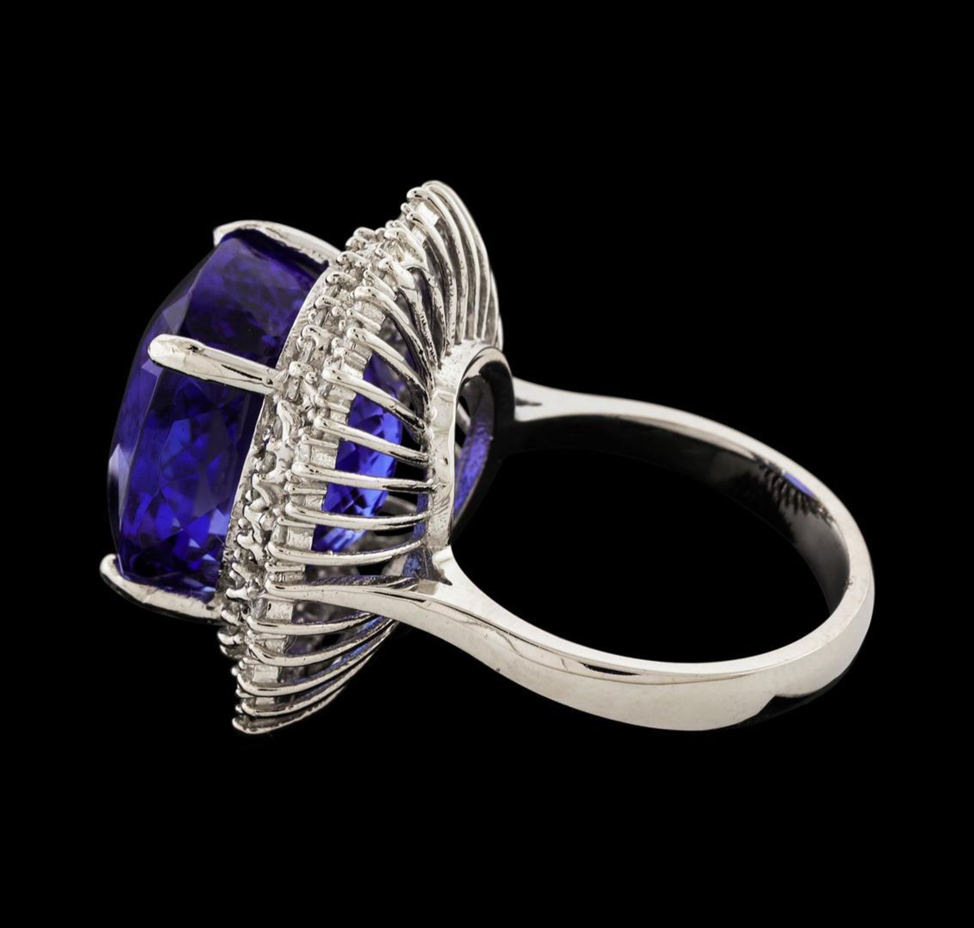 18.03 ctw Tanzanite and Diamond Ring - 14KT White Gold - Image 3 of 5