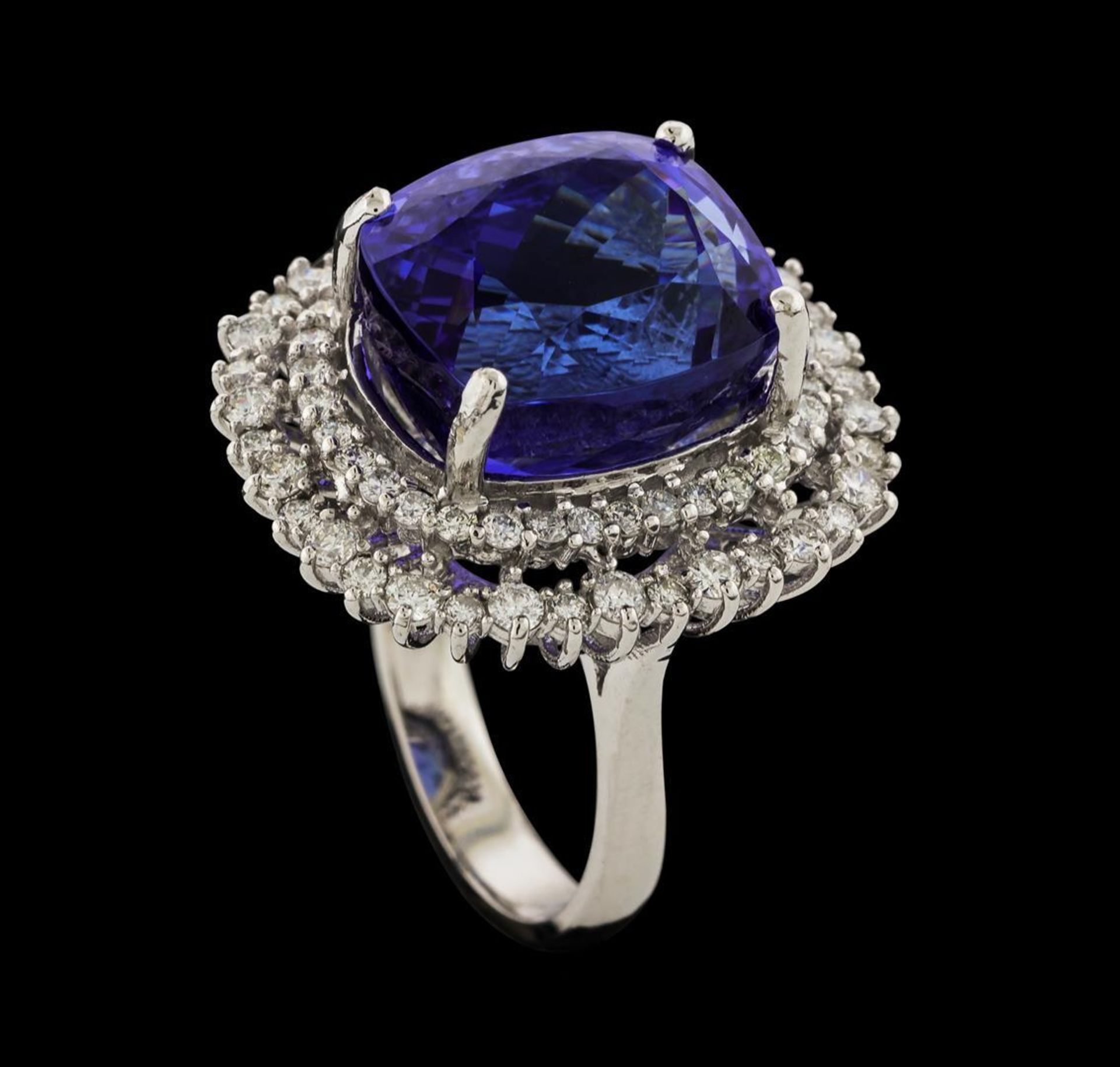 18.03 ctw Tanzanite and Diamond Ring - 14KT White Gold - Image 4 of 5