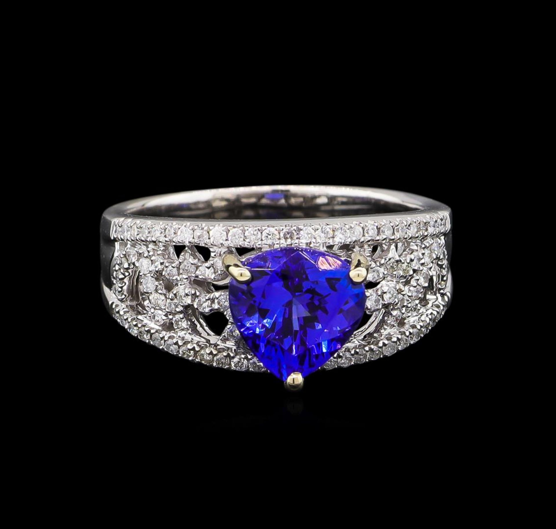 14KT White Gold 2.18 ctw Tanzanite and Diamond Ring - Image 2 of 5