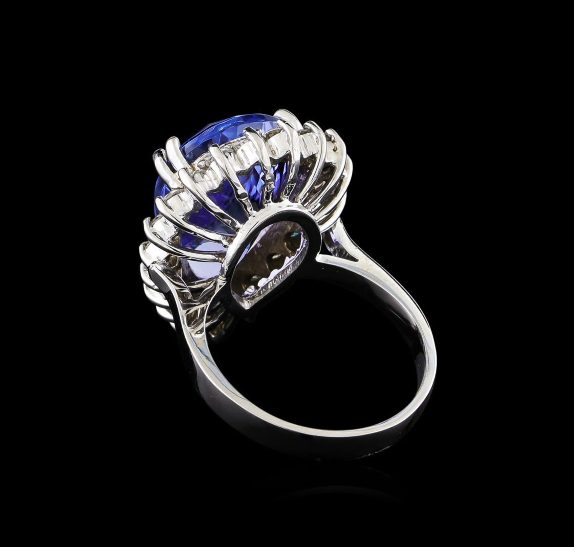 11.11 ctw Tanzanite and Diamond Ring - 14KT White Gold - Image 3 of 6