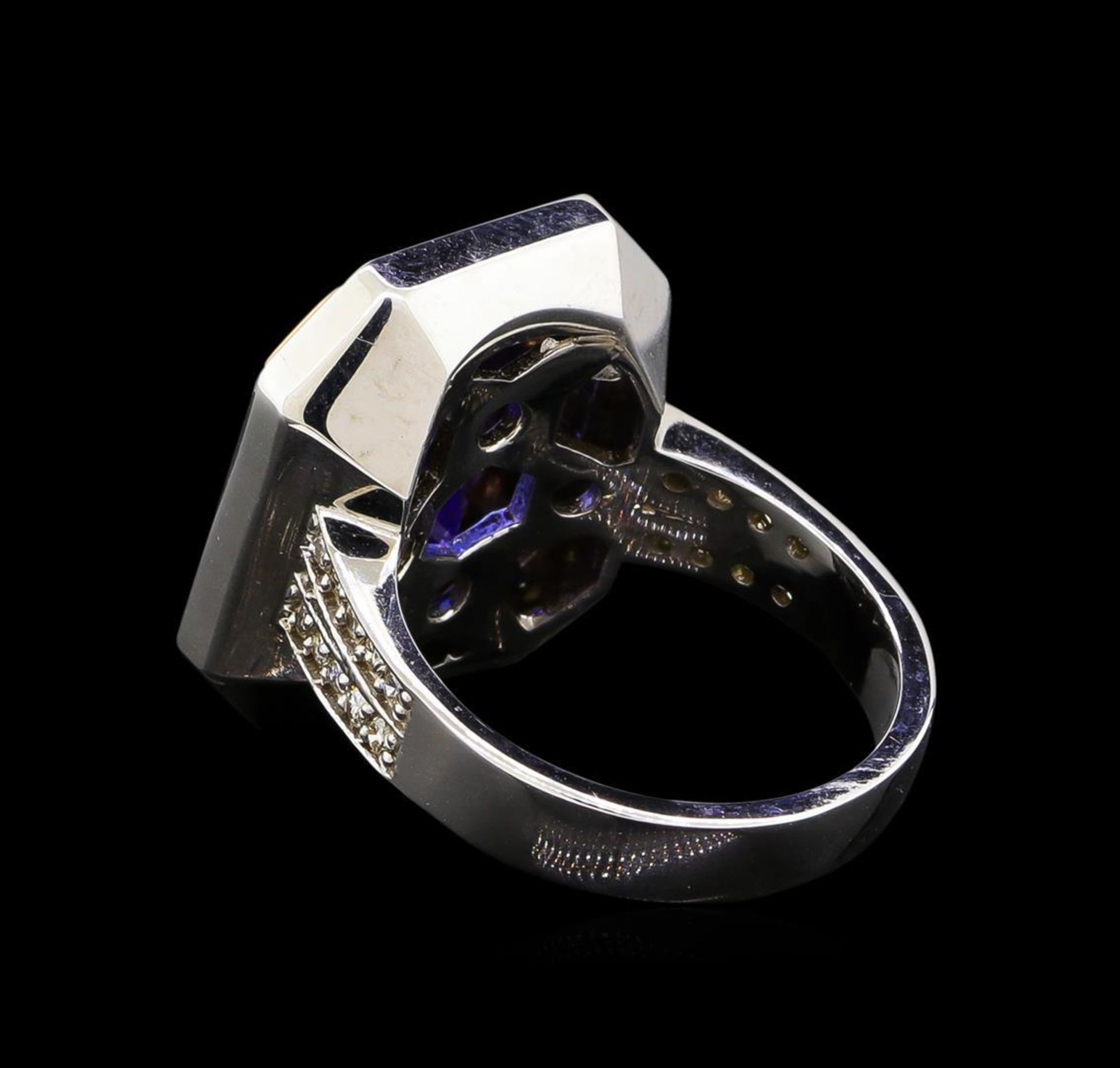 14KT Rose and White Gold 4.29 ctw Tanzanite and Diamond Ring - Image 3 of 5