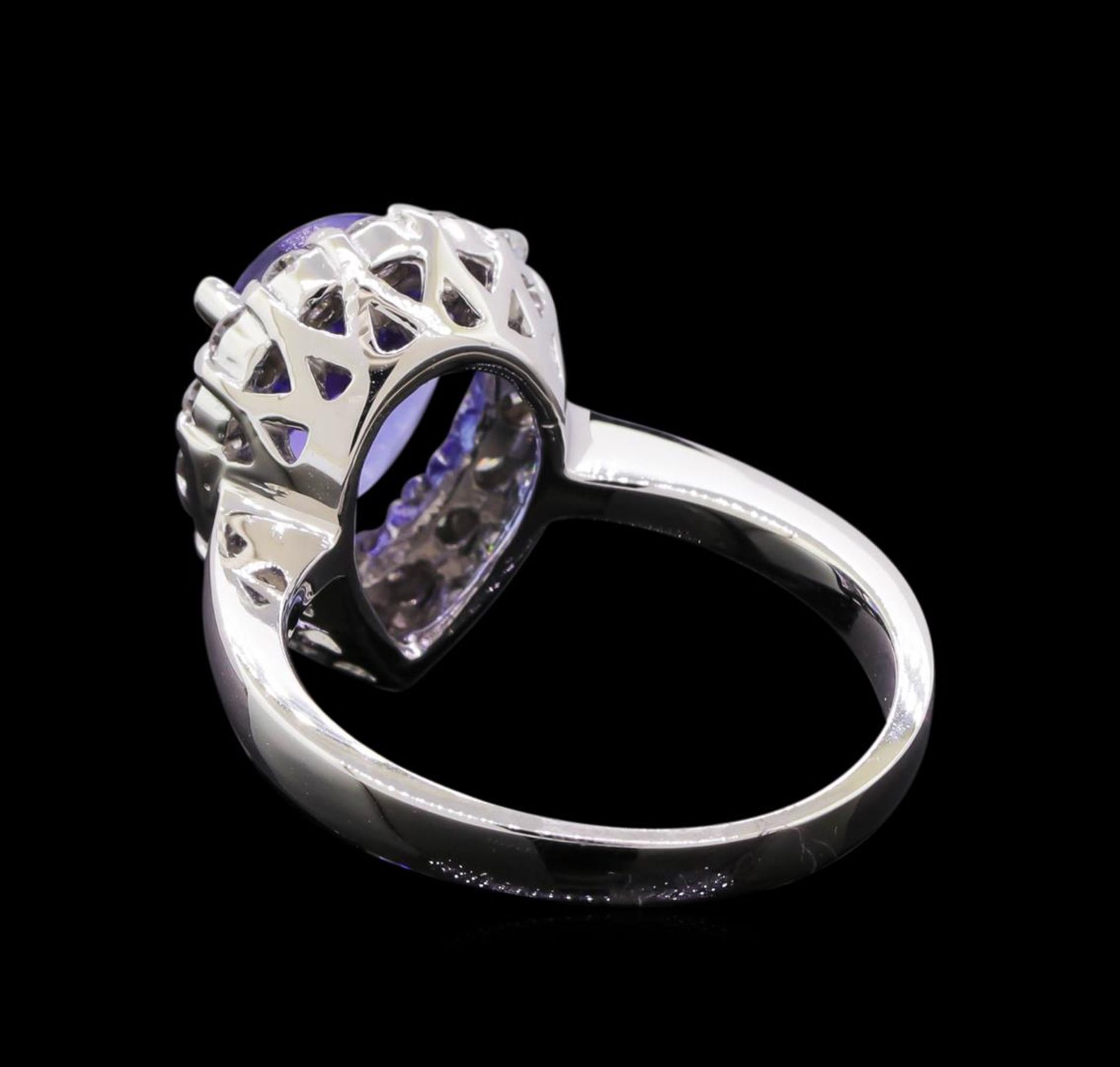3.02 ctw Tanzanite and Diamond Ring - 14KT White Gold - Image 3 of 4
