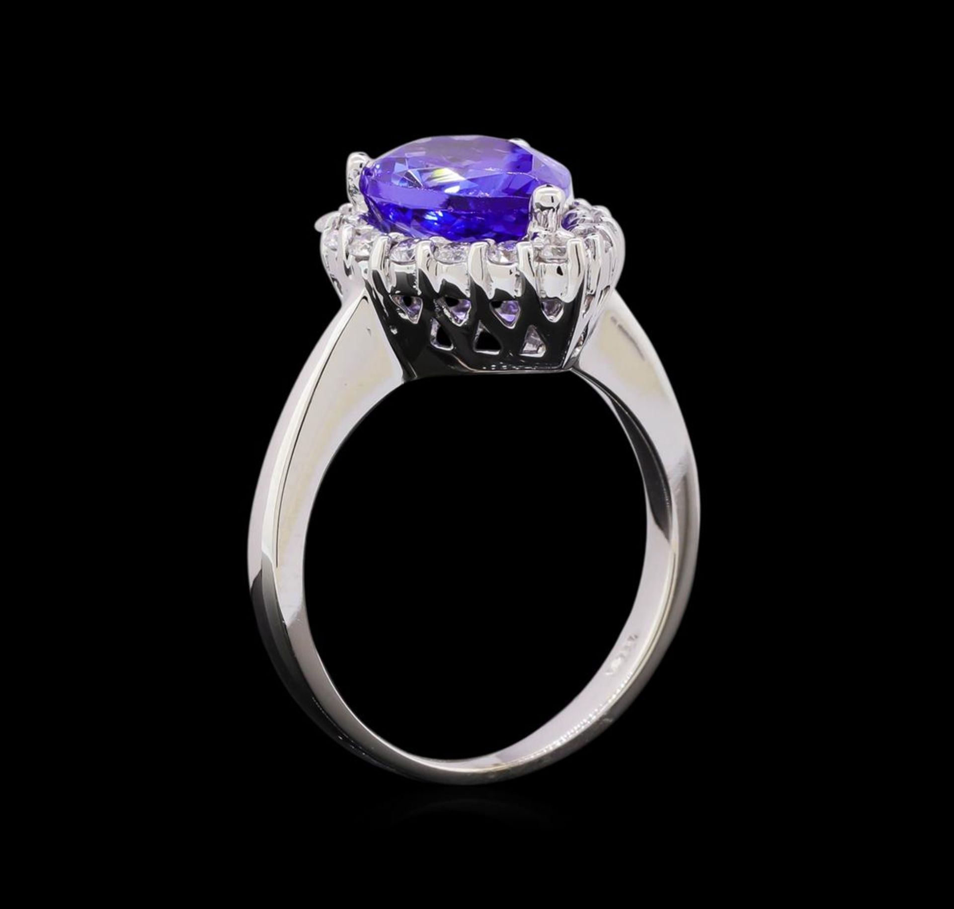 3.02 ctw Tanzanite and Diamond Ring - 14KT White Gold - Image 4 of 4