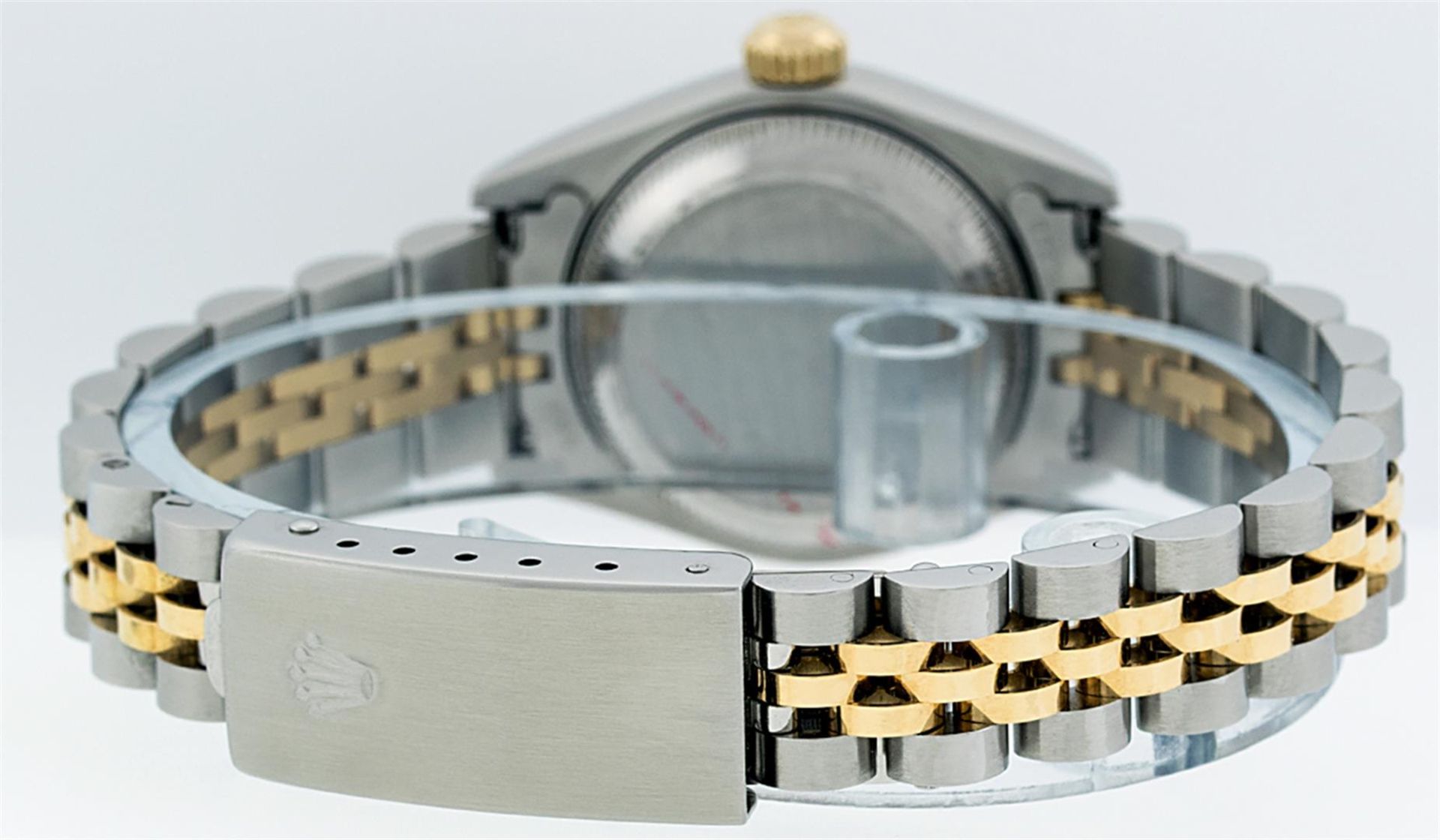 Rolex Ladies Quickset 2 Tone 18K Silver Diamond Datejust Wristwatch - Image 6 of 9