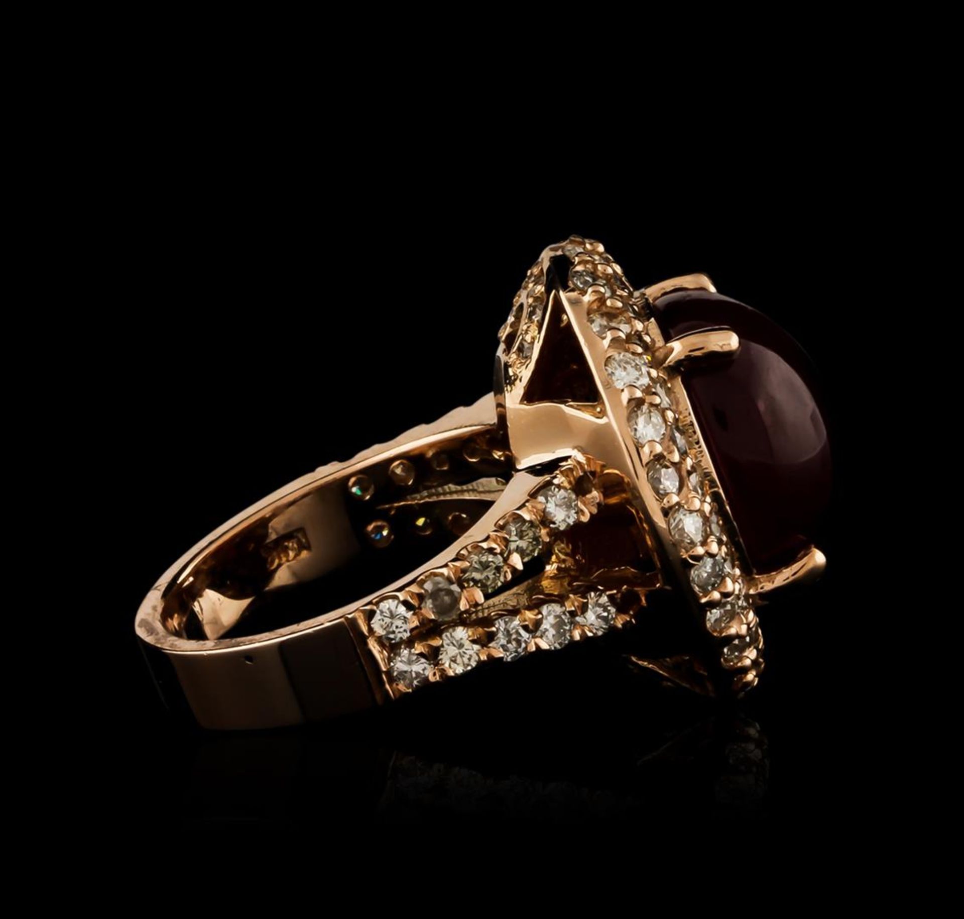 14KT Rose Gold 10.69 ctw Ruby and Diamond Ring - Image 3 of 5