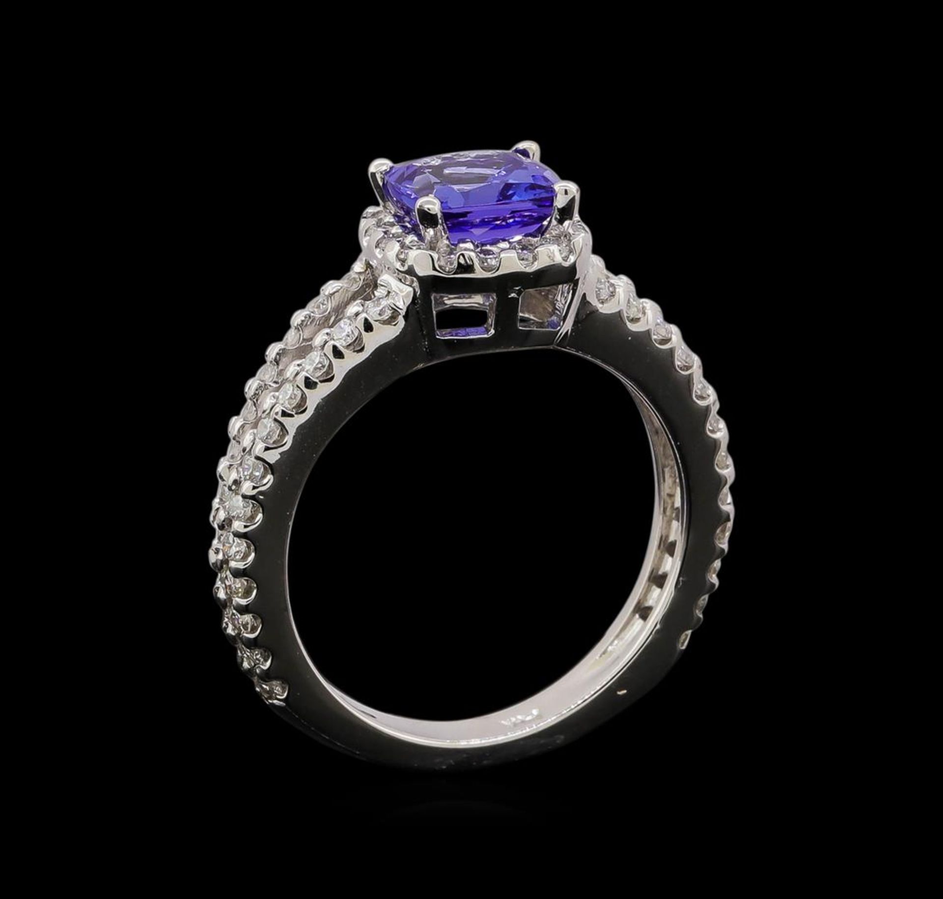 14KT White Gold 1.47 ctw Tanzanite and Diamond Ring - Image 4 of 5