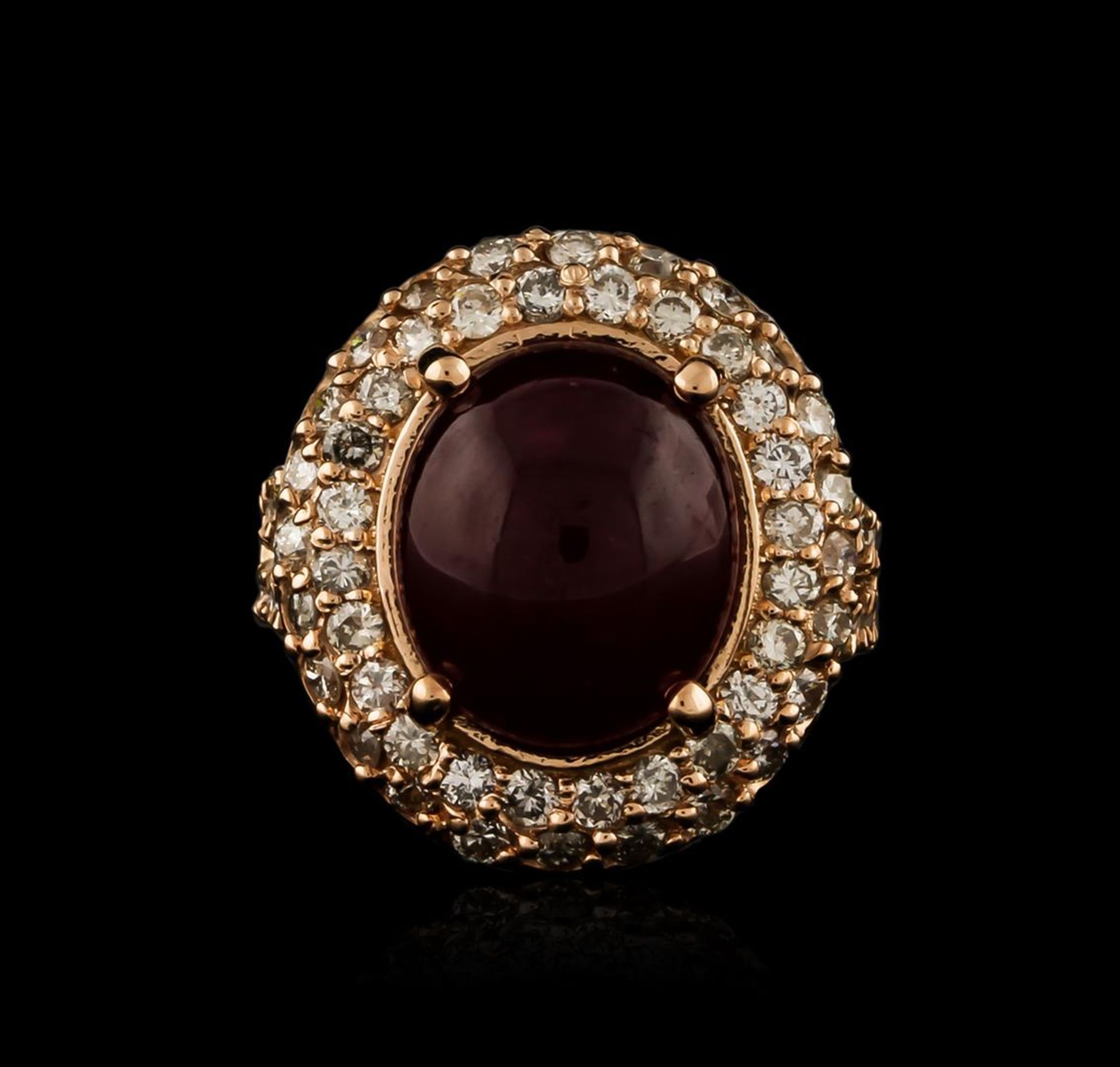 14KT Rose Gold 10.69 ctw Ruby and Diamond Ring - Image 2 of 5