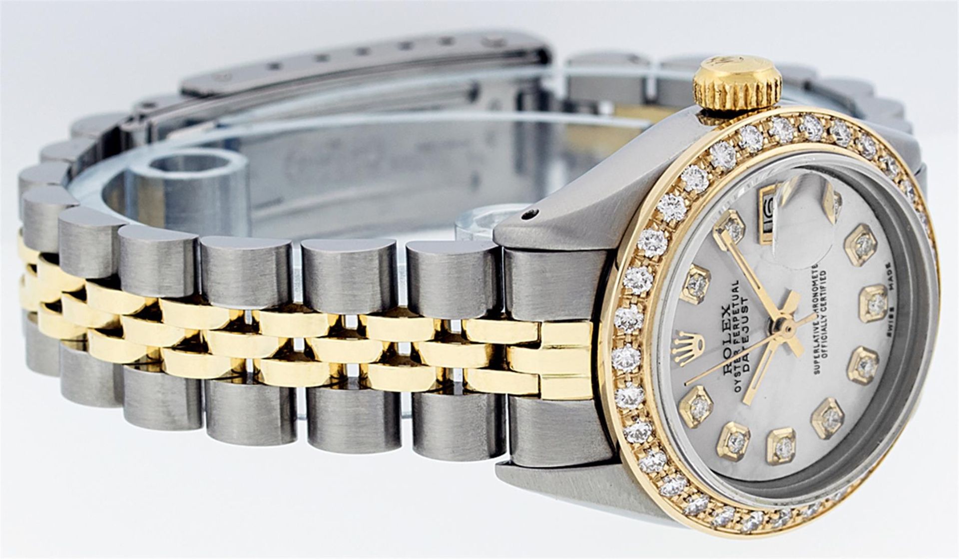 Rolex Ladies 2 Tone MOP Diamond Datejust Wristwatch - Image 5 of 9