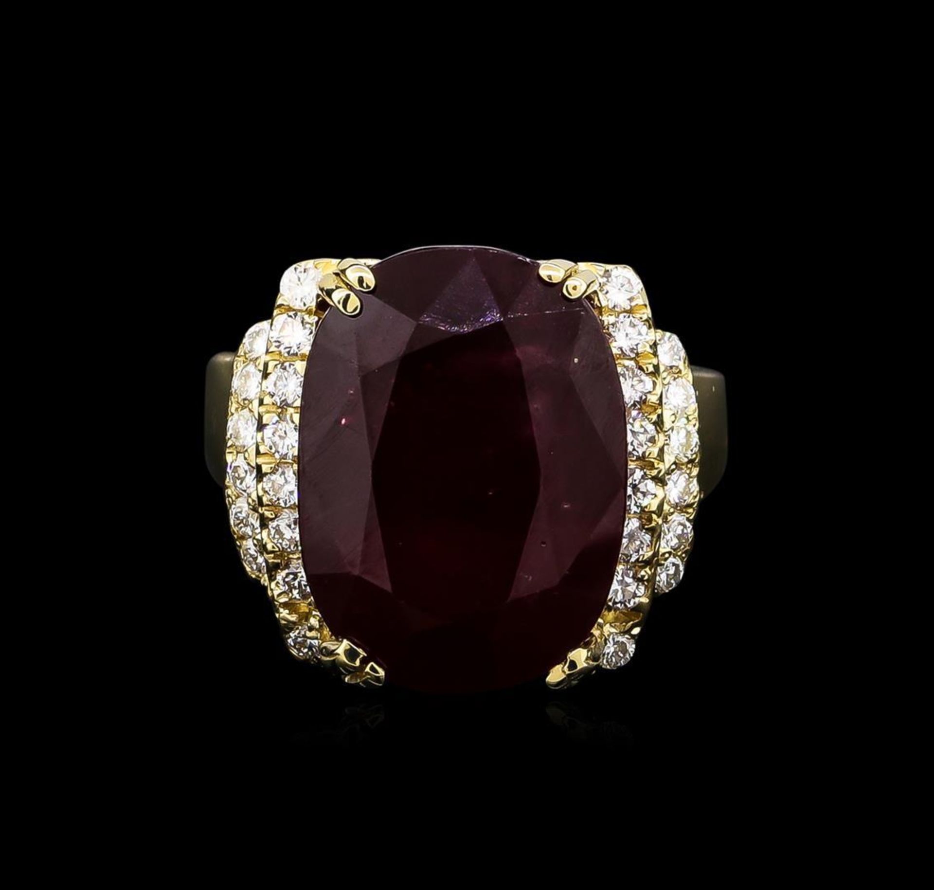 22.81 ctw Ruby and Diamond Ring - 14KT Yellow Gold - Image 2 of 4