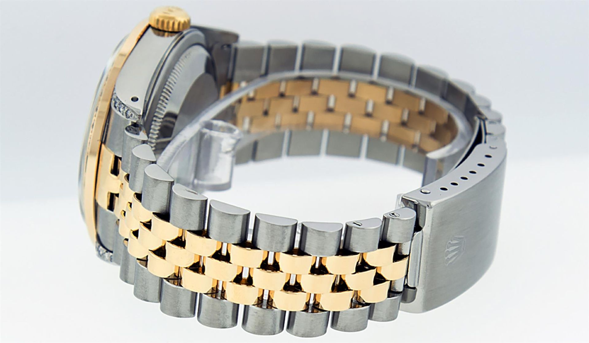 Rolex Mens 2 Tone Black Diamond Lugs 36MM Datejust Wristwatch Oyster Perpetual - Image 8 of 8