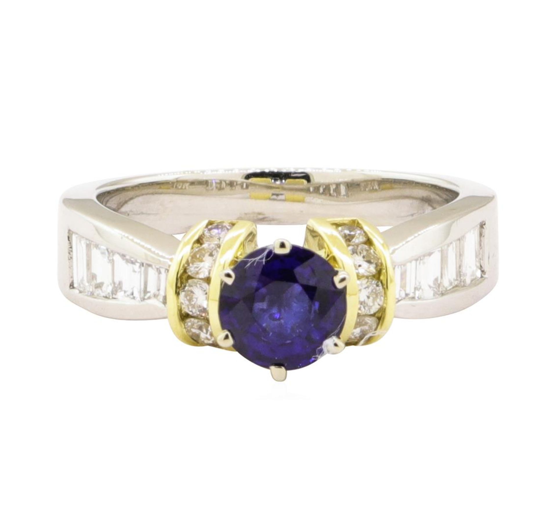 1.65 ctw Blue Sapphire And Diamond Ring - Platinum and 18KT Yellow Gold - Image 2 of 5