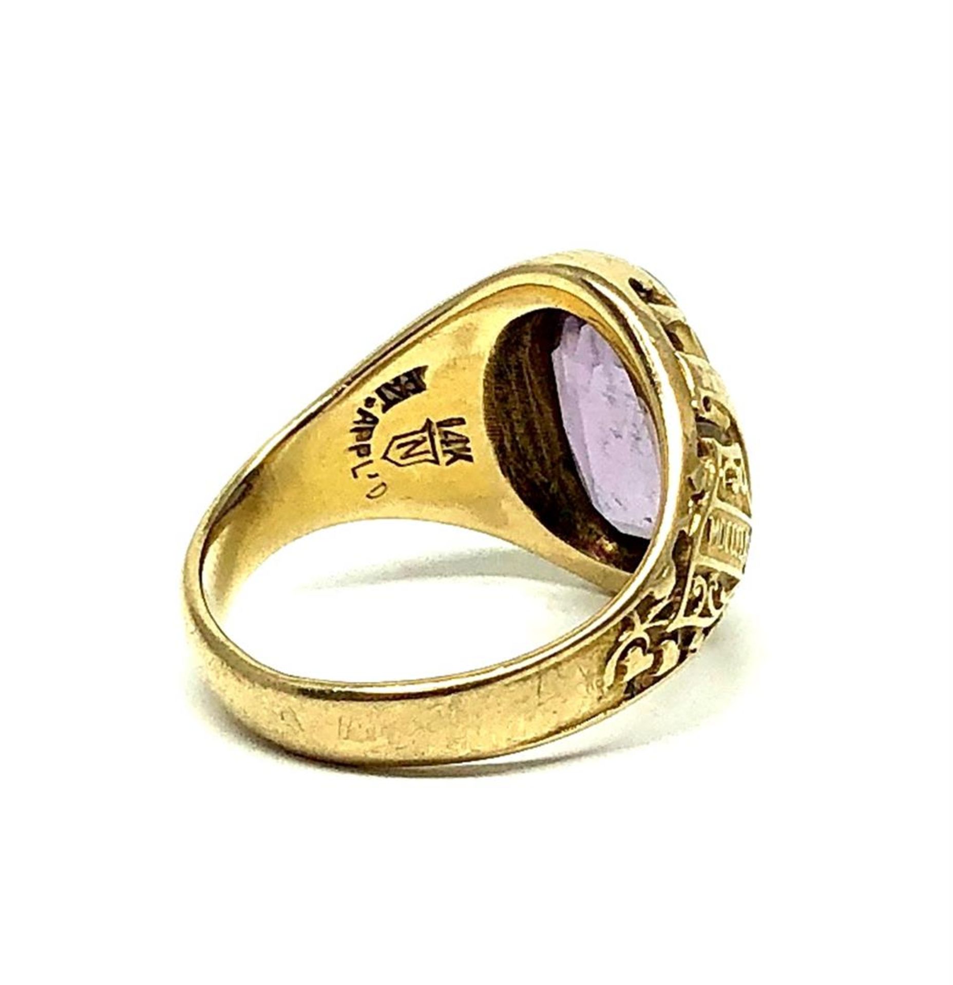 3.70 ctw Cabochon Mixed Amethyst Ring - 14KT Yellow Gold - Image 4 of 4