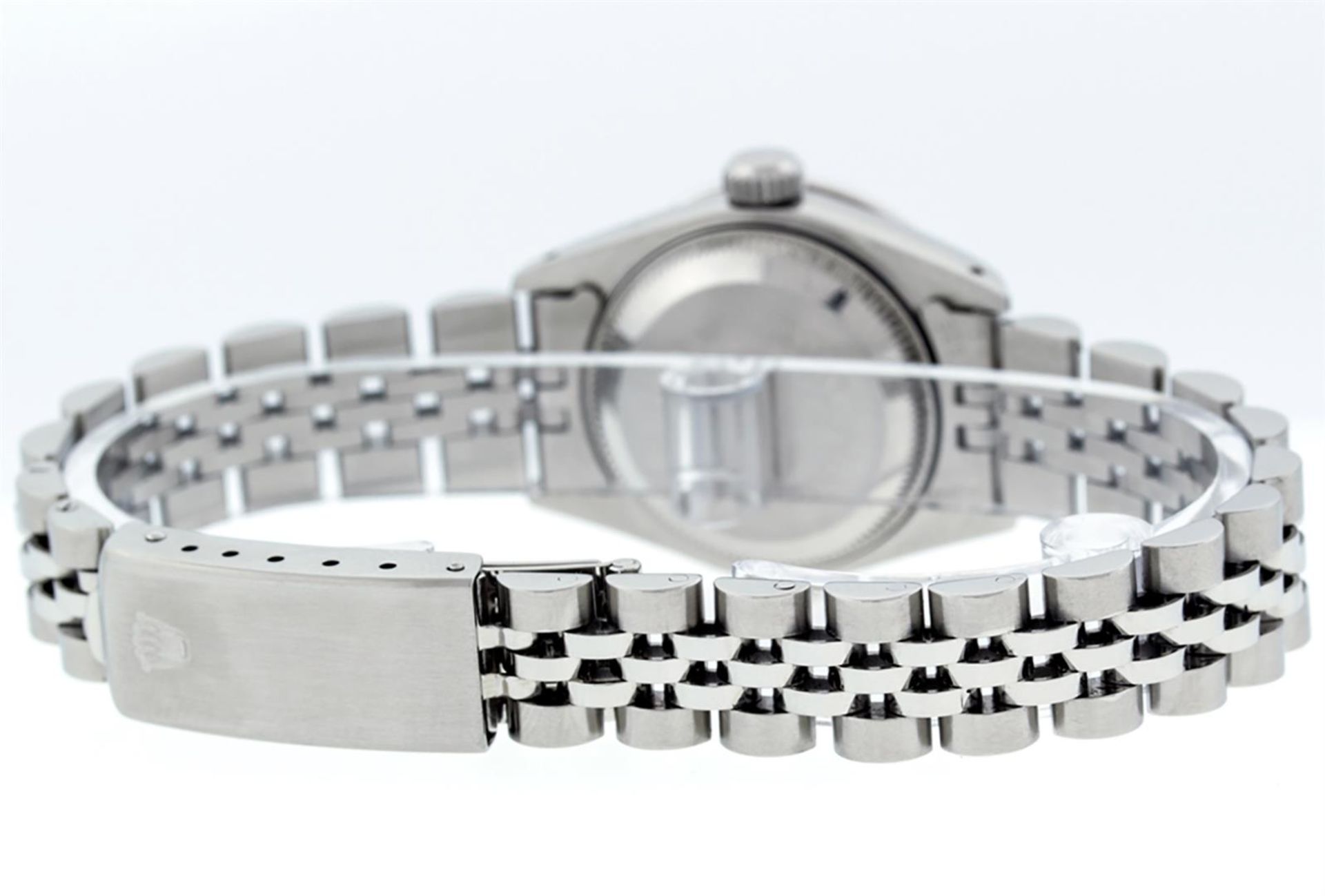 Rolex Ladies Stainless Steel 26MM Orange String Diamond Lugs Datejust Wristwatch - Image 5 of 9