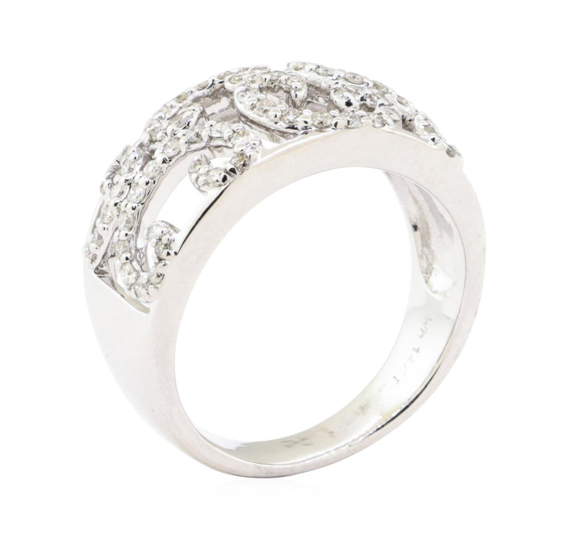 0.58 ctw Diamond Half-Dome Band - 14KT White Gold - Image 4 of 4