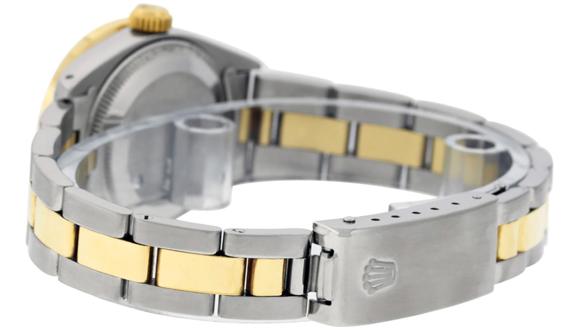 Rolex Ladies 2 Tone MOP & Pyramid Diamond Datejust Wriswatch - Image 8 of 9