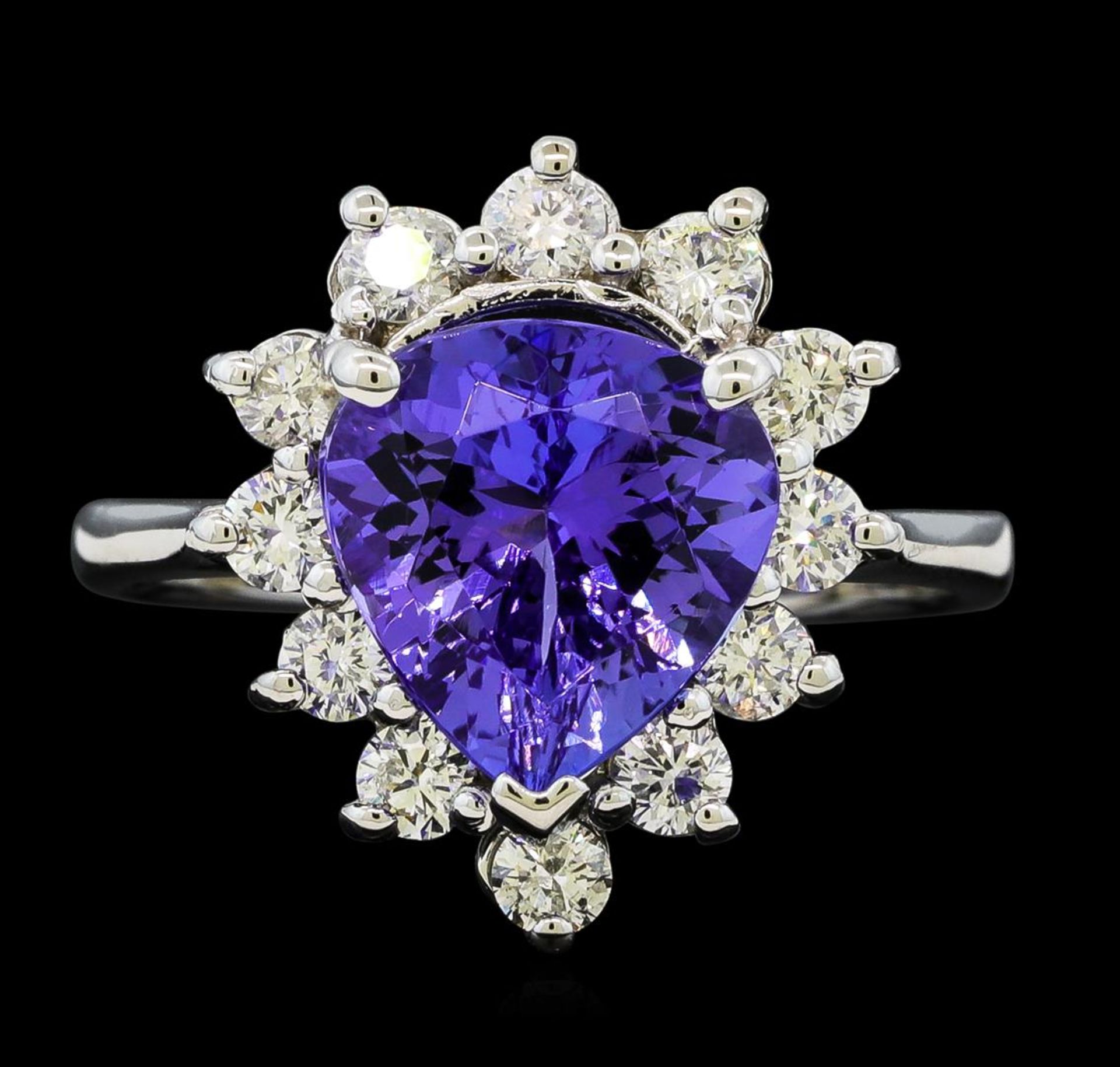 2.76 ctw Tanzanite and Diamond Ring - 14KT White Gold - Image 2 of 4