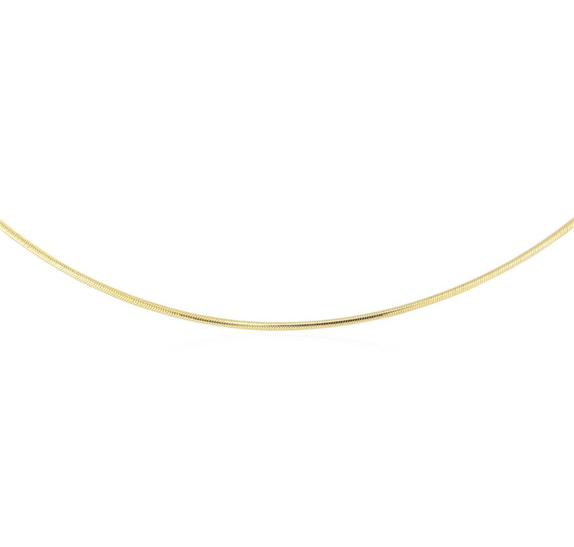 18 Inch Rounded Snake Chain - 14KT Yellow Gold - Image 2 of 2