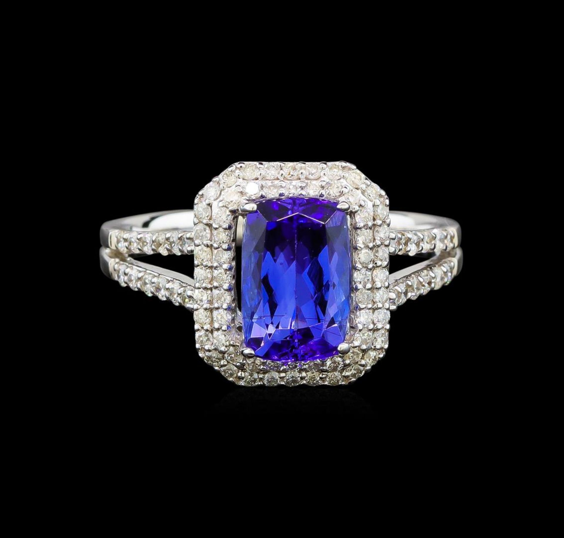 14KT White Gold 1.76 ctw Tanzanite and Diamond Ring - Image 2 of 5