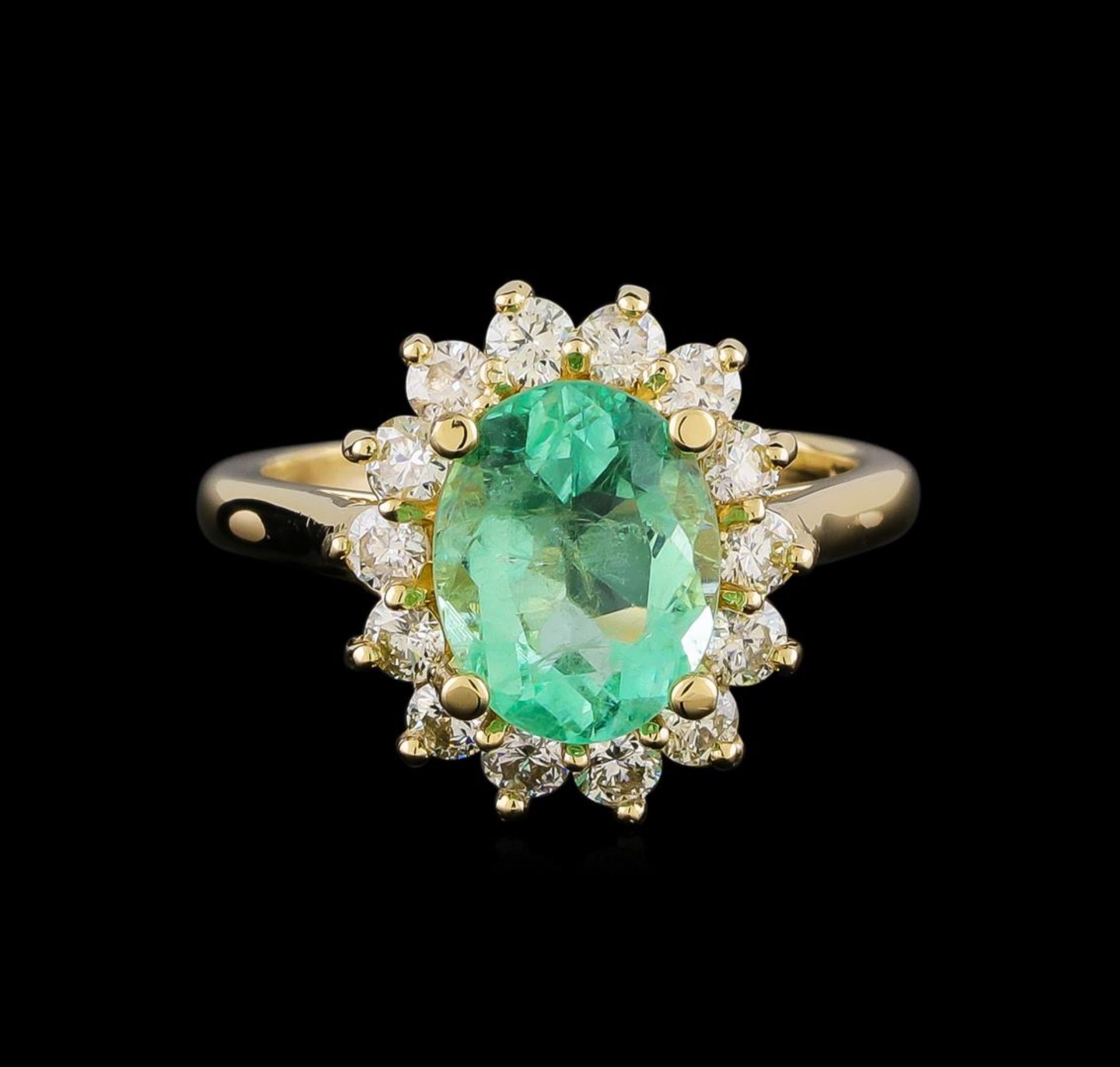 2.65 ctw Emerald and Diamond Ring - 14KT Yellow Gold - Image 2 of 5