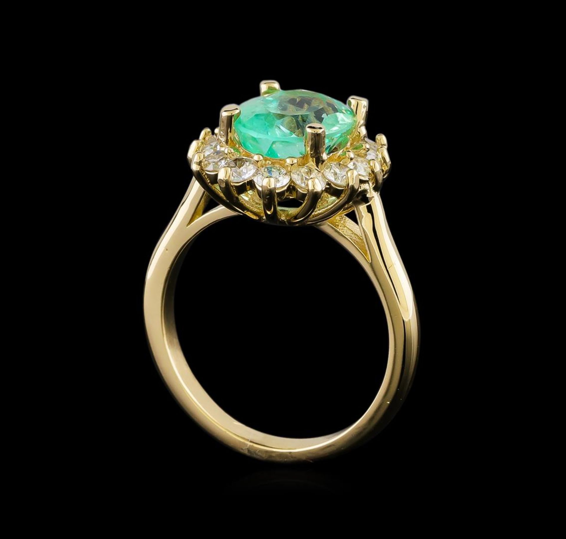 2.65 ctw Emerald and Diamond Ring - 14KT Yellow Gold - Image 4 of 5