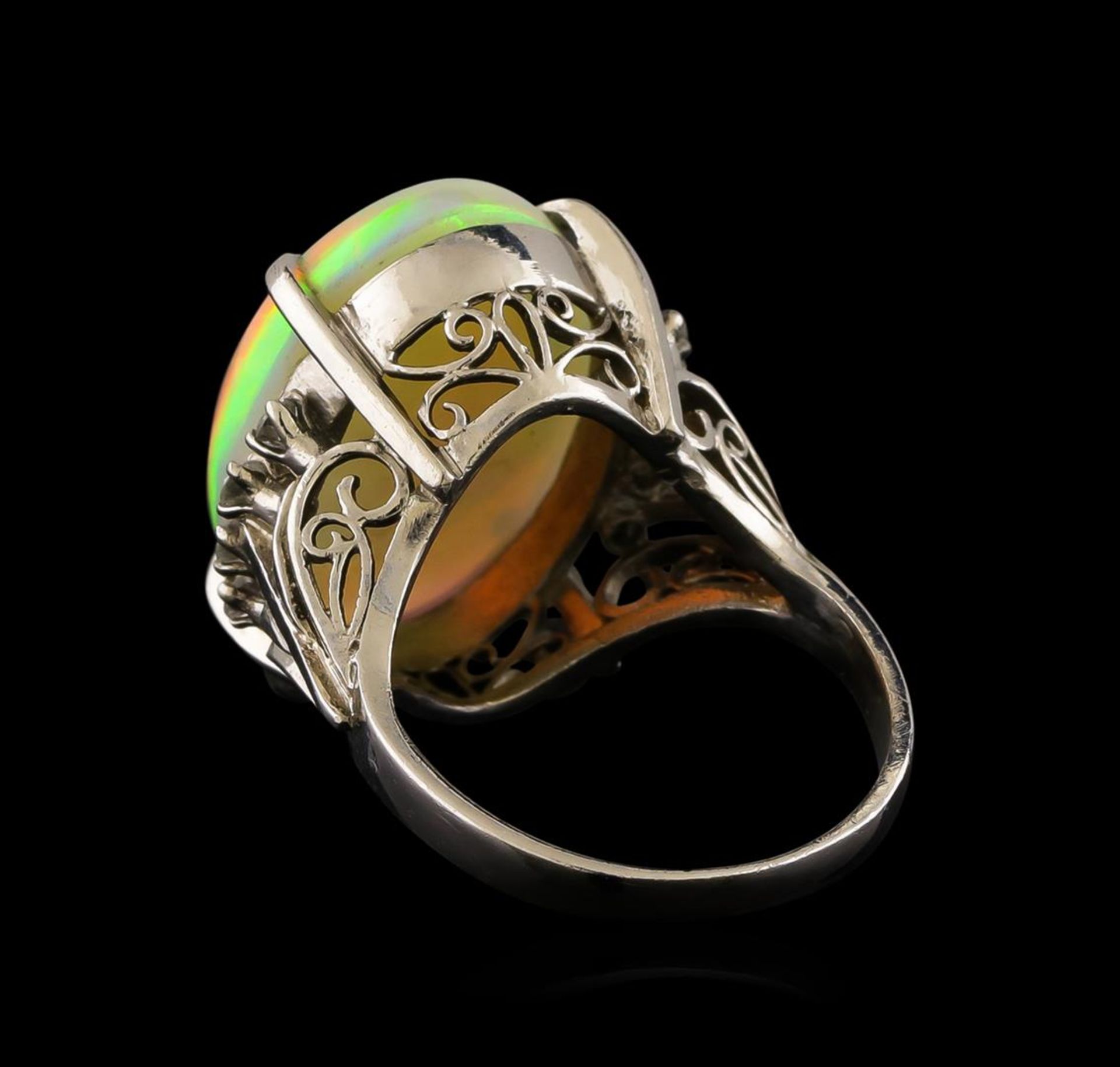8.26 ctw Opal and Diamond Ring - Platinum - Image 3 of 5