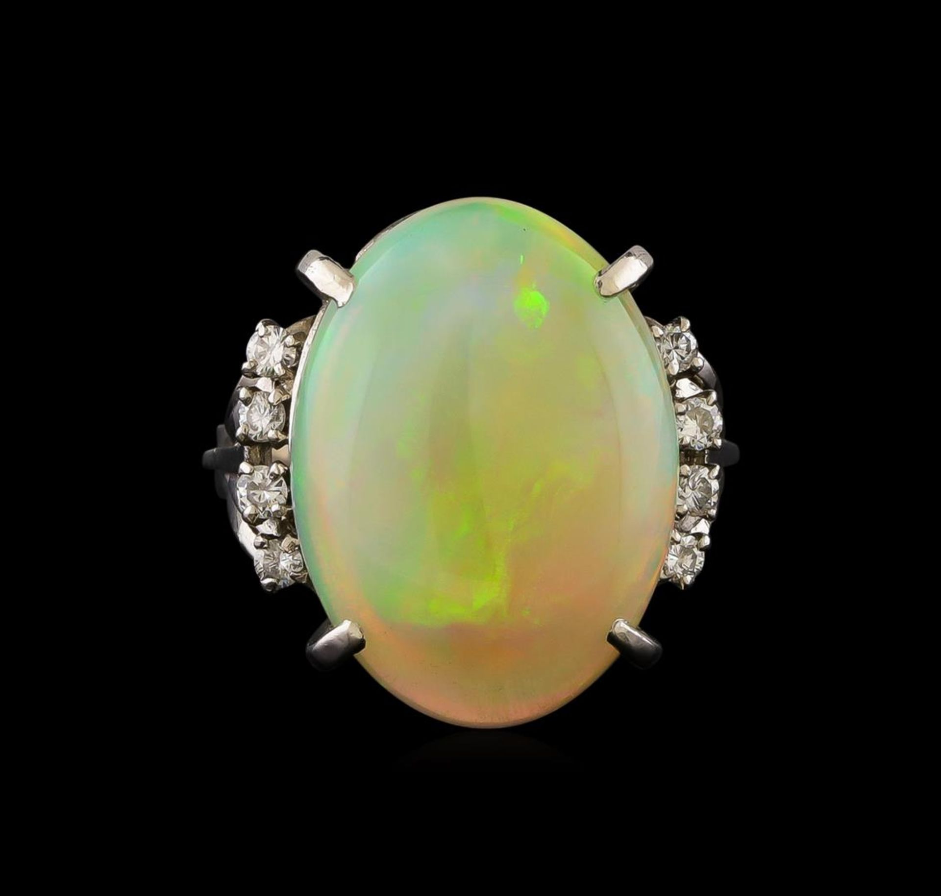 8.26 ctw Opal and Diamond Ring - Platinum - Image 2 of 5