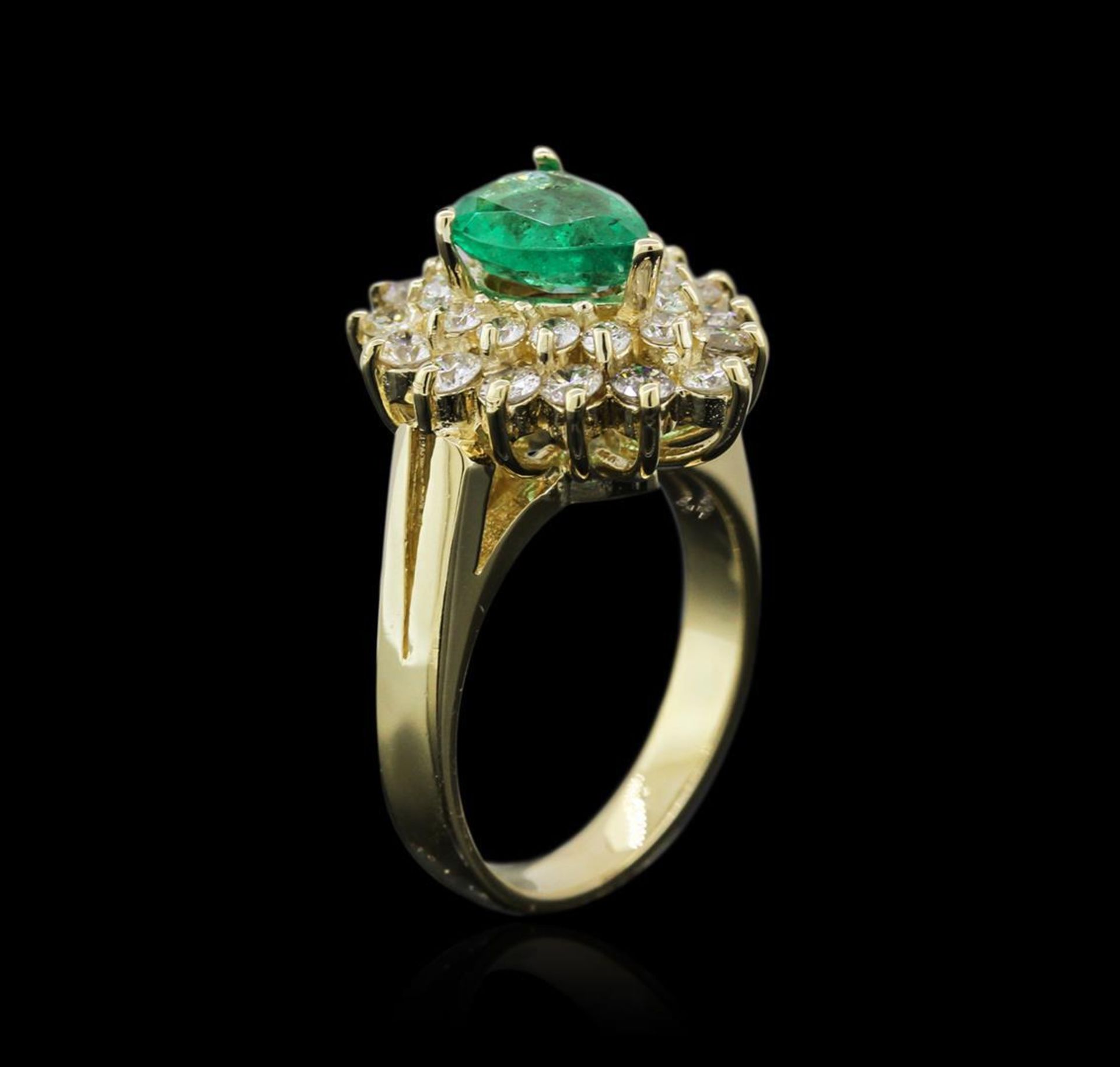 14KT Yellow Gold 2.29 ctw Emerald and Diamond Ring - Image 3 of 4