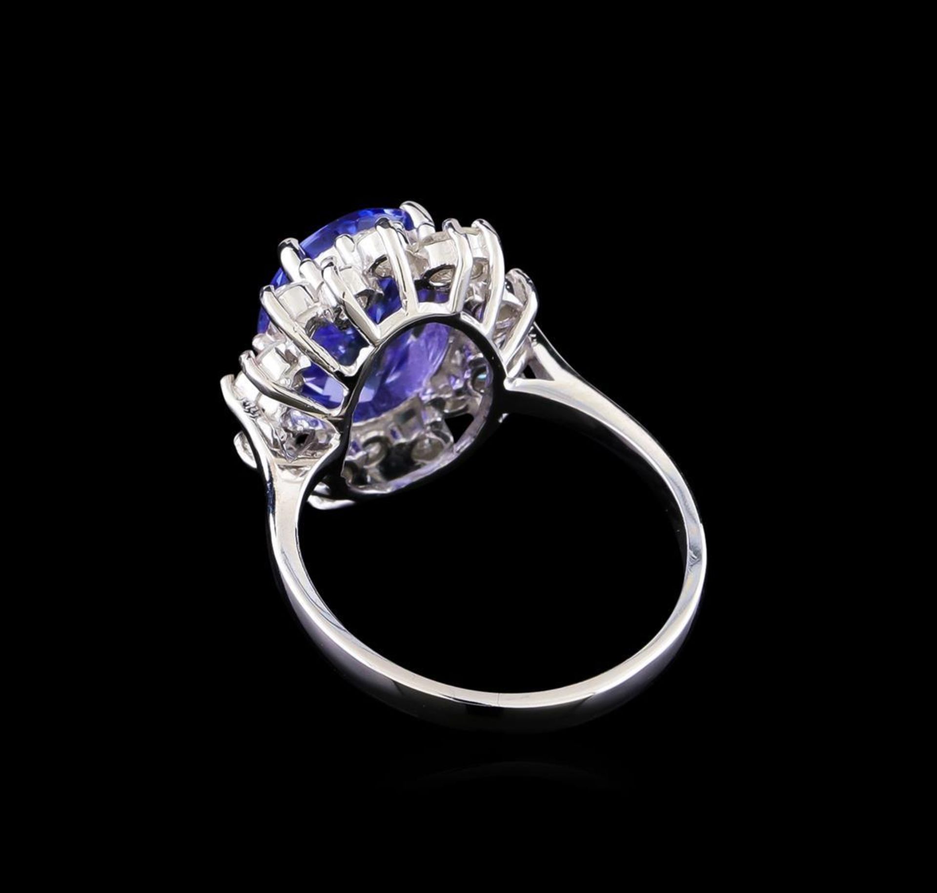 3.88 ctw Tanzanite and Diamond Ring - 14KT White Gold - Image 3 of 5