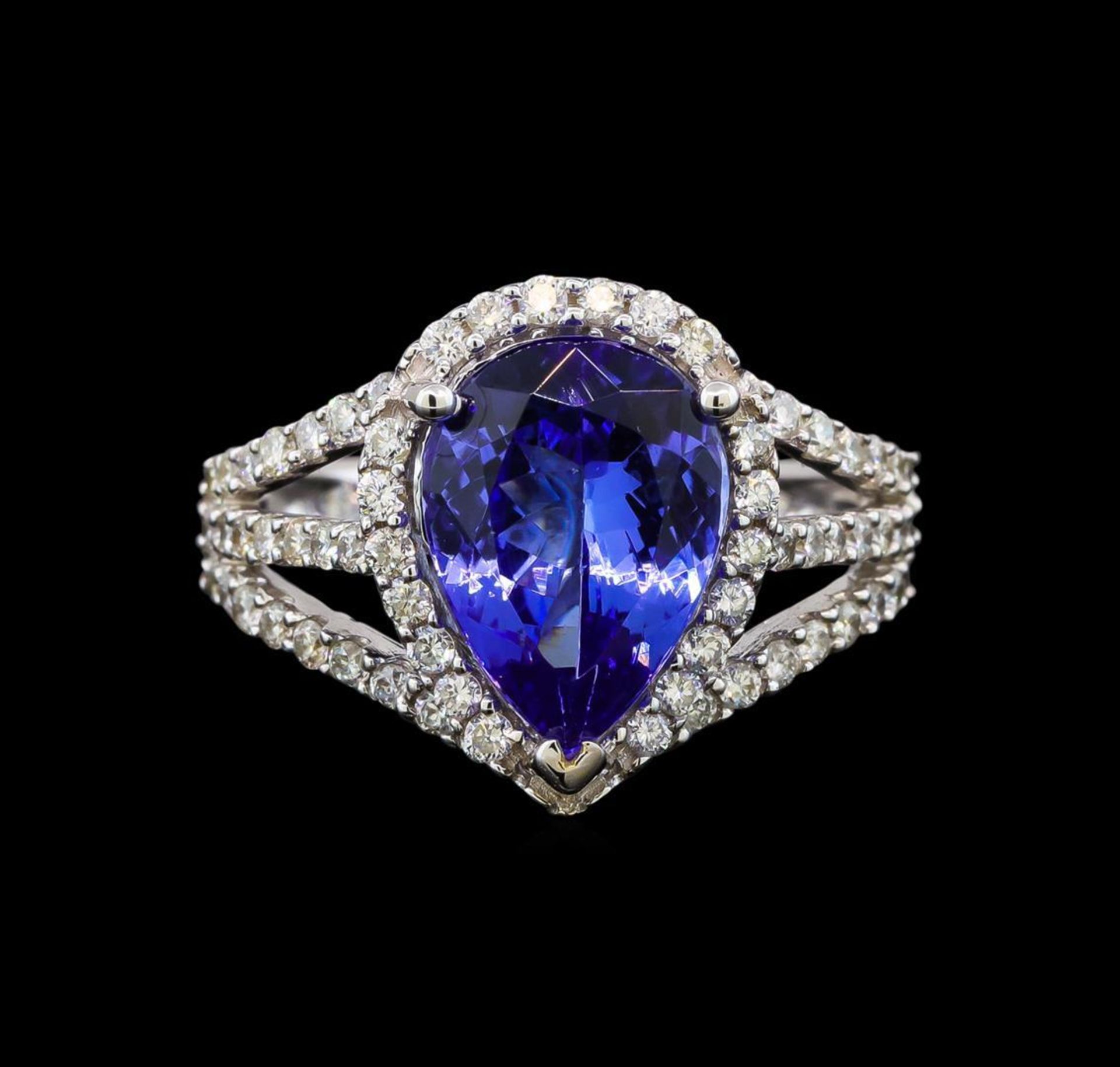 18KT White Gold 3.44 ctw Tanzanite and Diamond Ring - Image 2 of 5