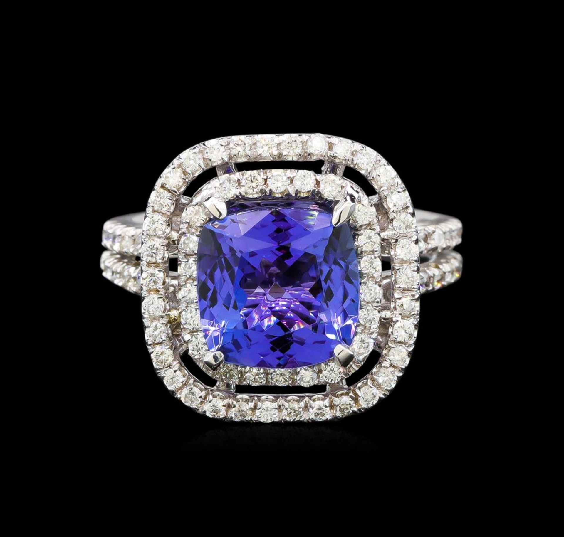 14KT White Gold 3.98 ctw Tanzanite and Diamond Ring - Image 2 of 5