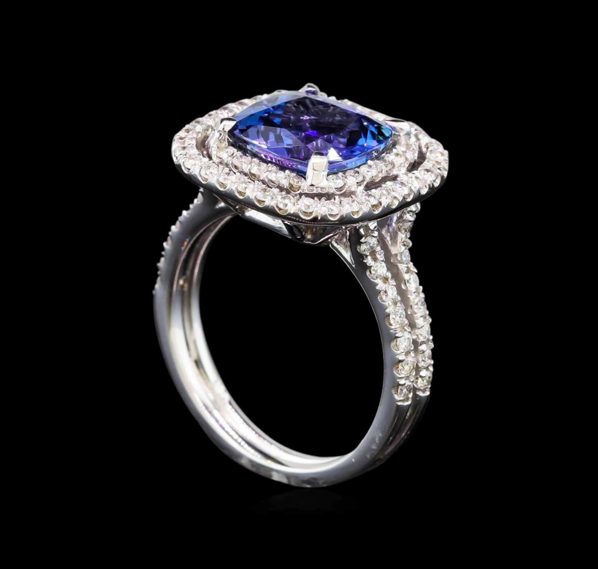 14KT White Gold 3.98 ctw Tanzanite and Diamond Ring - Image 4 of 5