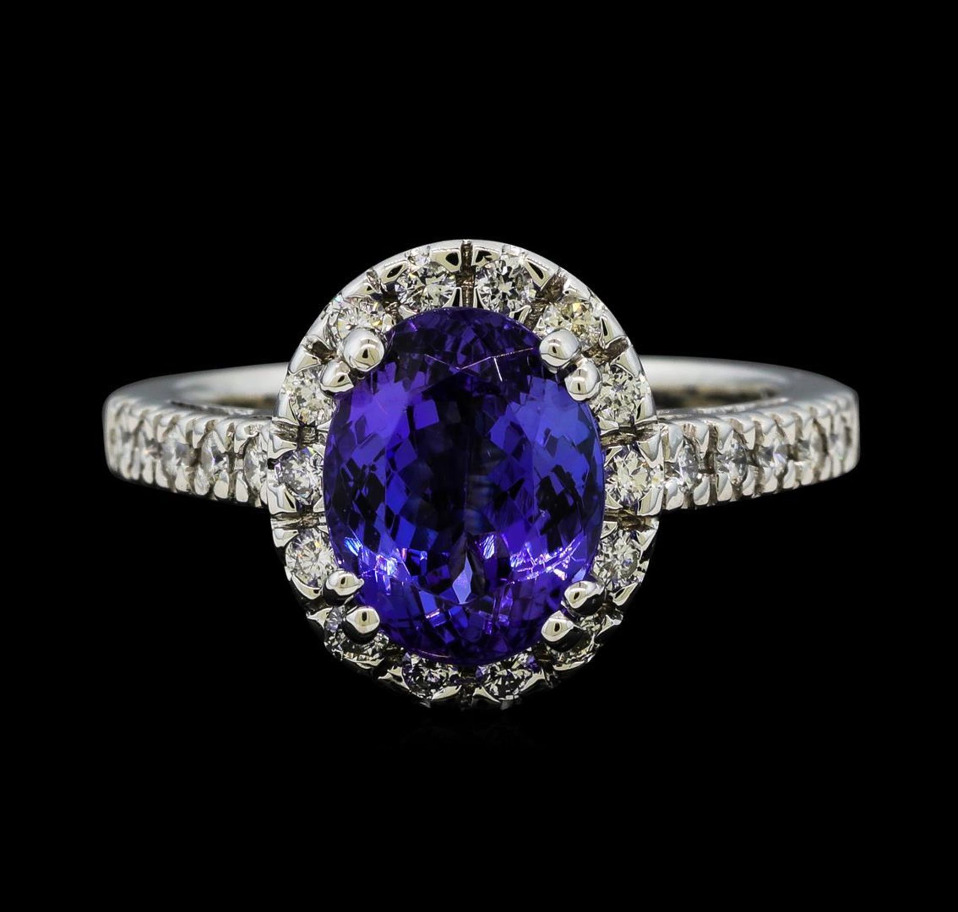 2.91 ctw Tanzanite and Diamond Ring - 14KT White Gold - Image 2 of 5