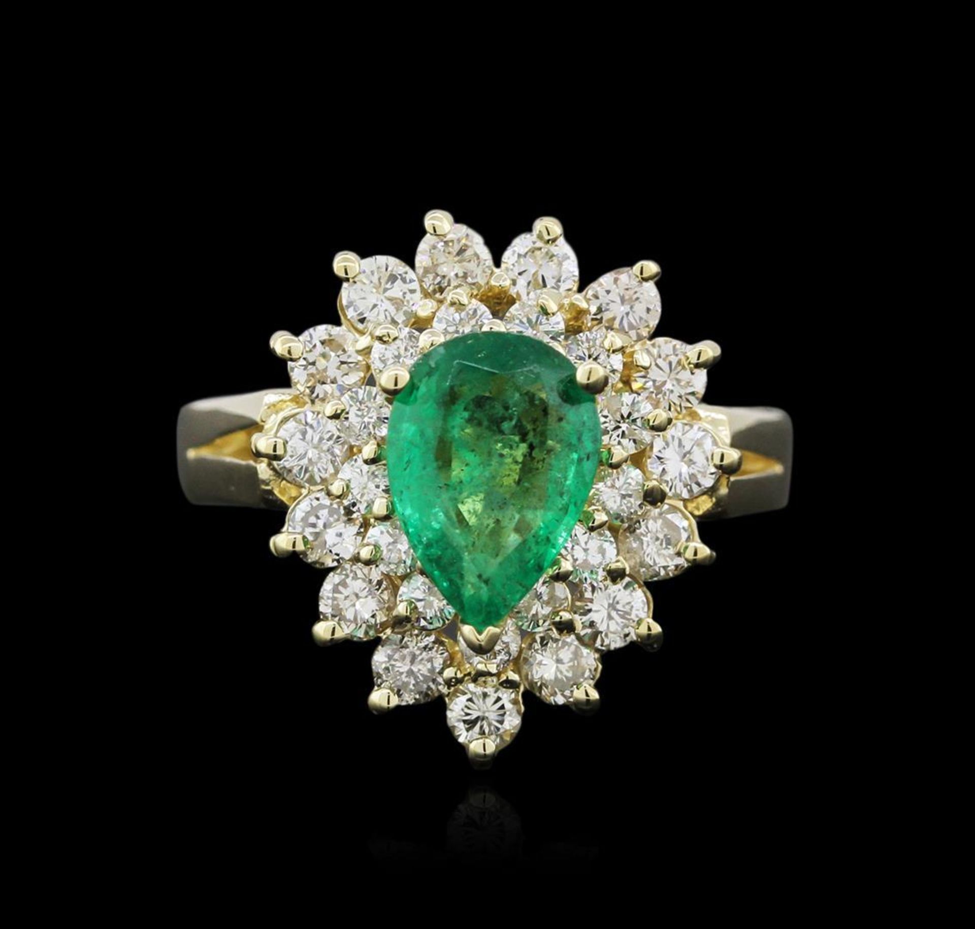 14KT Yellow Gold 2.29 ctw Emerald and Diamond Ring - Image 2 of 4