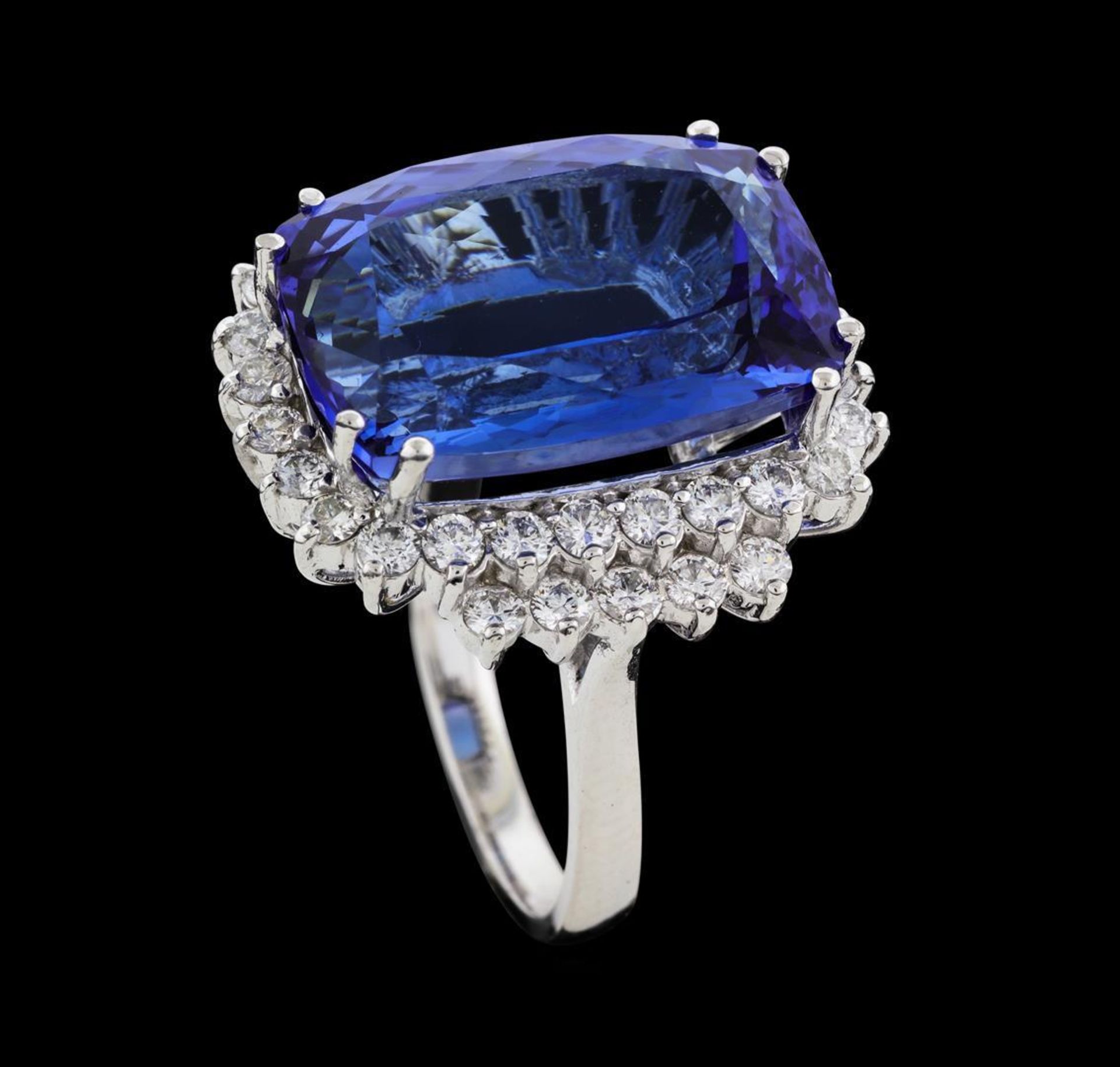 19.30 ctw Tanzanite and Diamond Ring - 14KT White Gold - Image 4 of 5