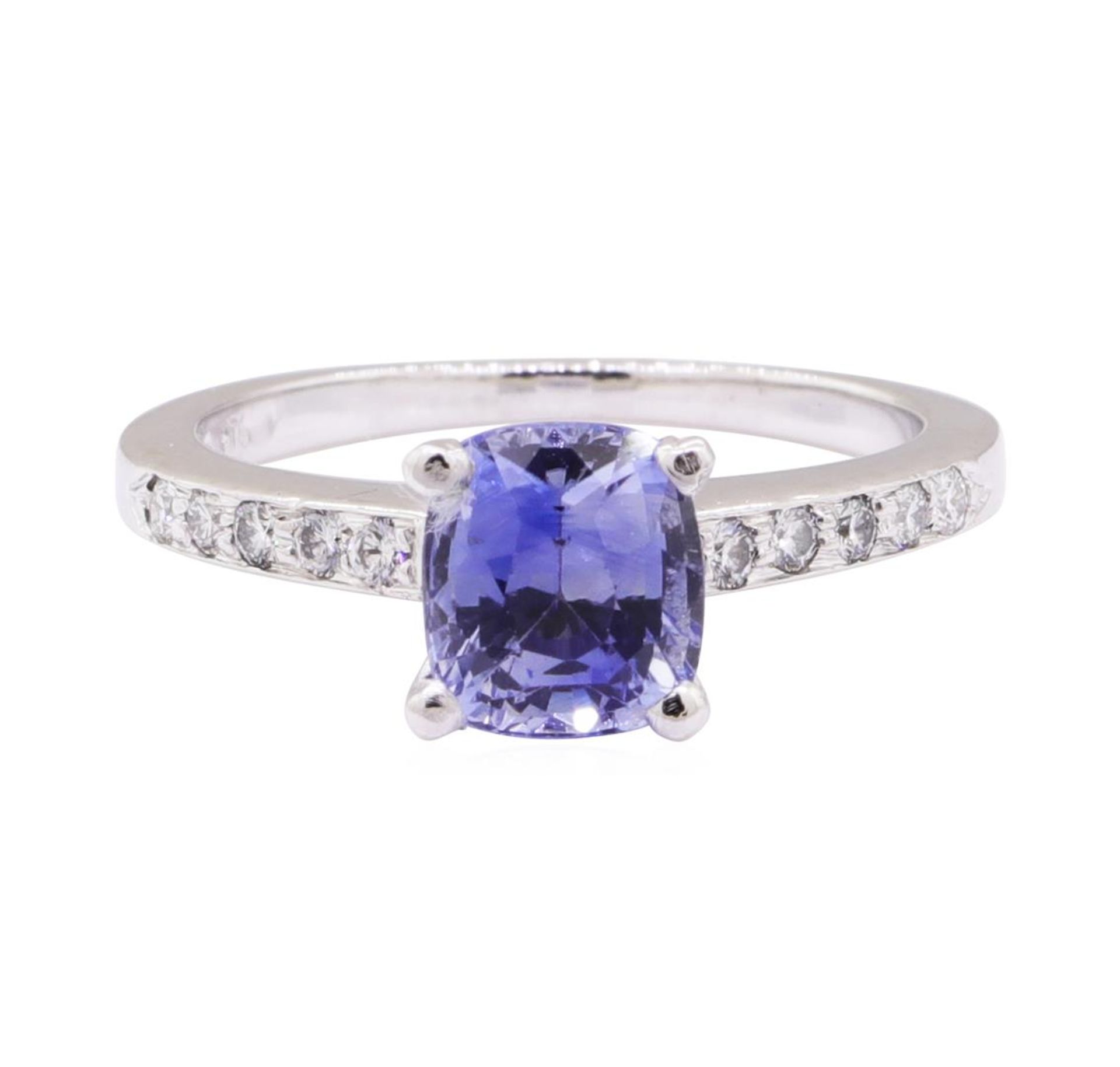 2.06 ctw Blue Sapphire and Diamond Ring - Platinum - Image 2 of 4
