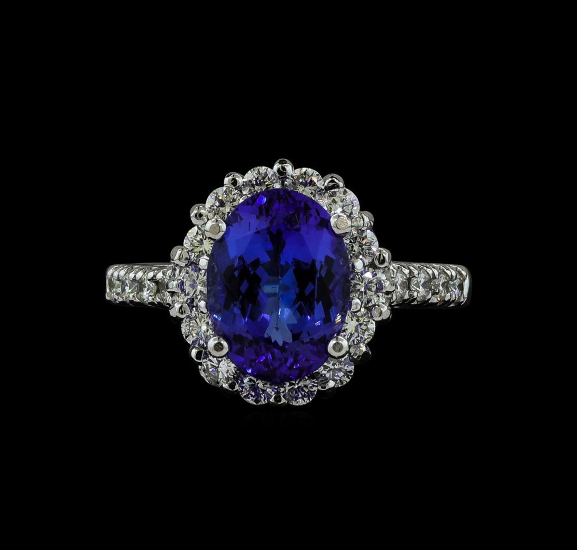 3.01 ctw Tanzanite and Diamond Ring - 14KT White Gold - Image 2 of 5