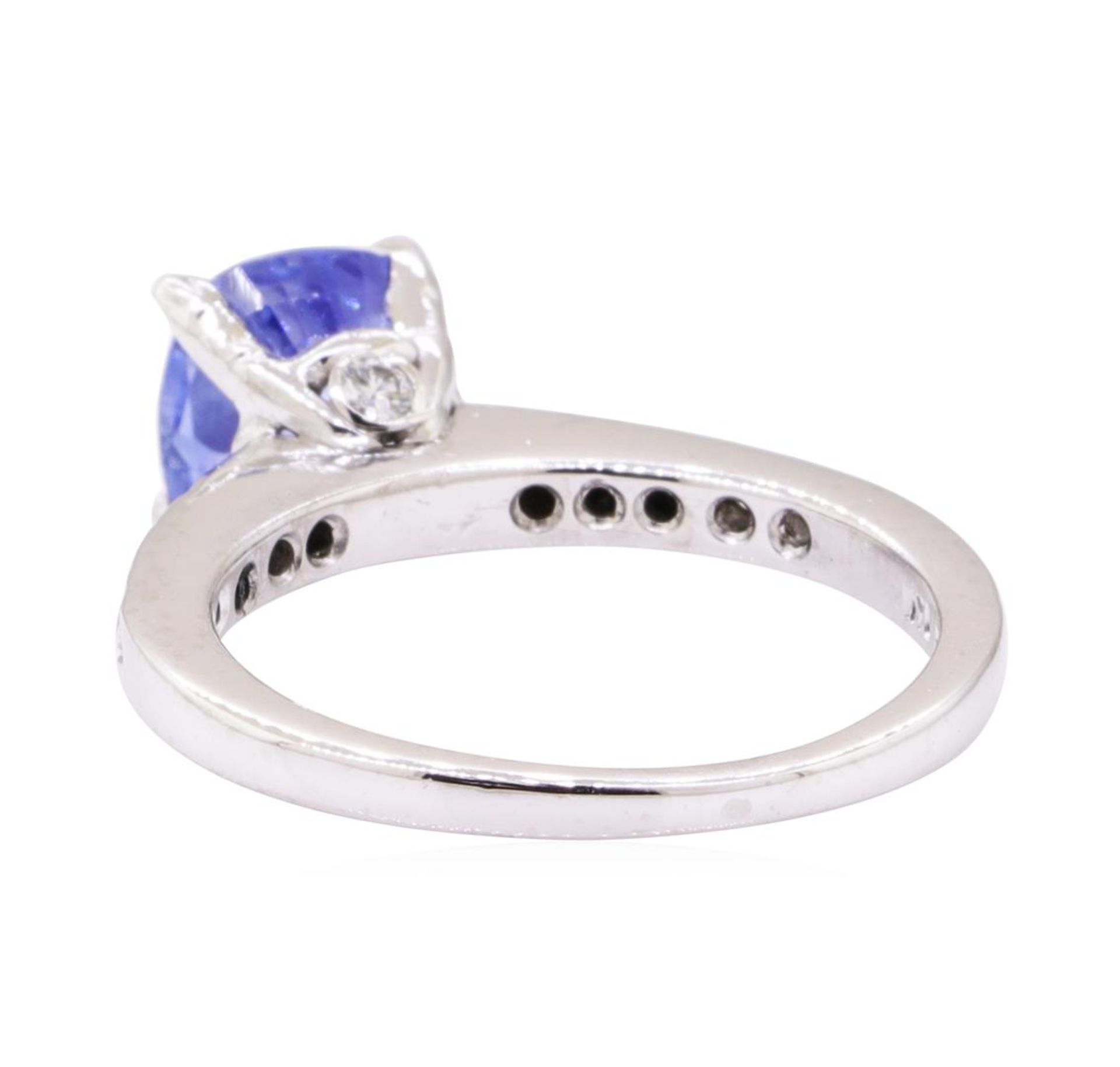 2.06 ctw Blue Sapphire and Diamond Ring - Platinum - Image 3 of 4