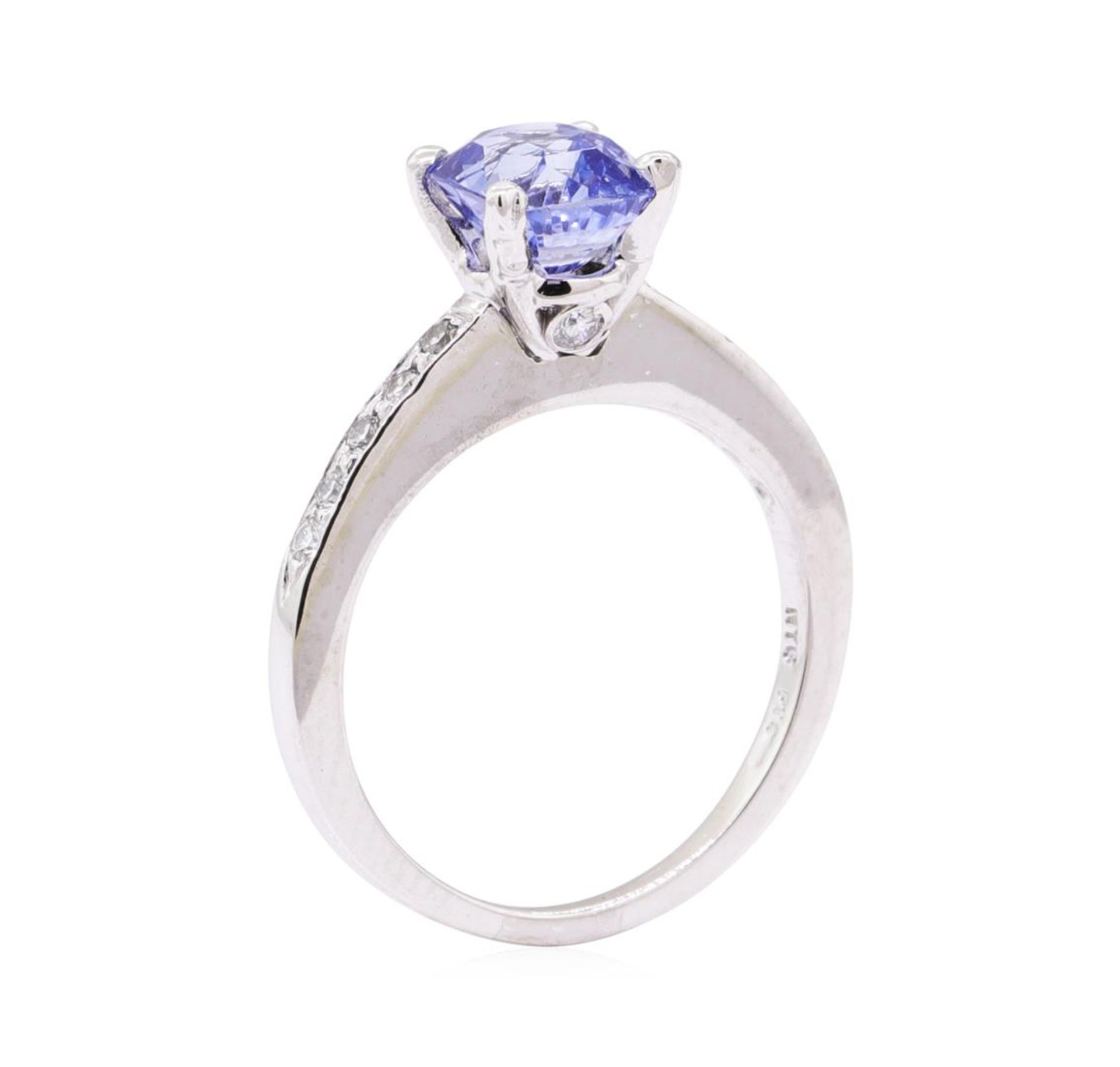 2.06 ctw Blue Sapphire and Diamond Ring - Platinum - Image 4 of 4