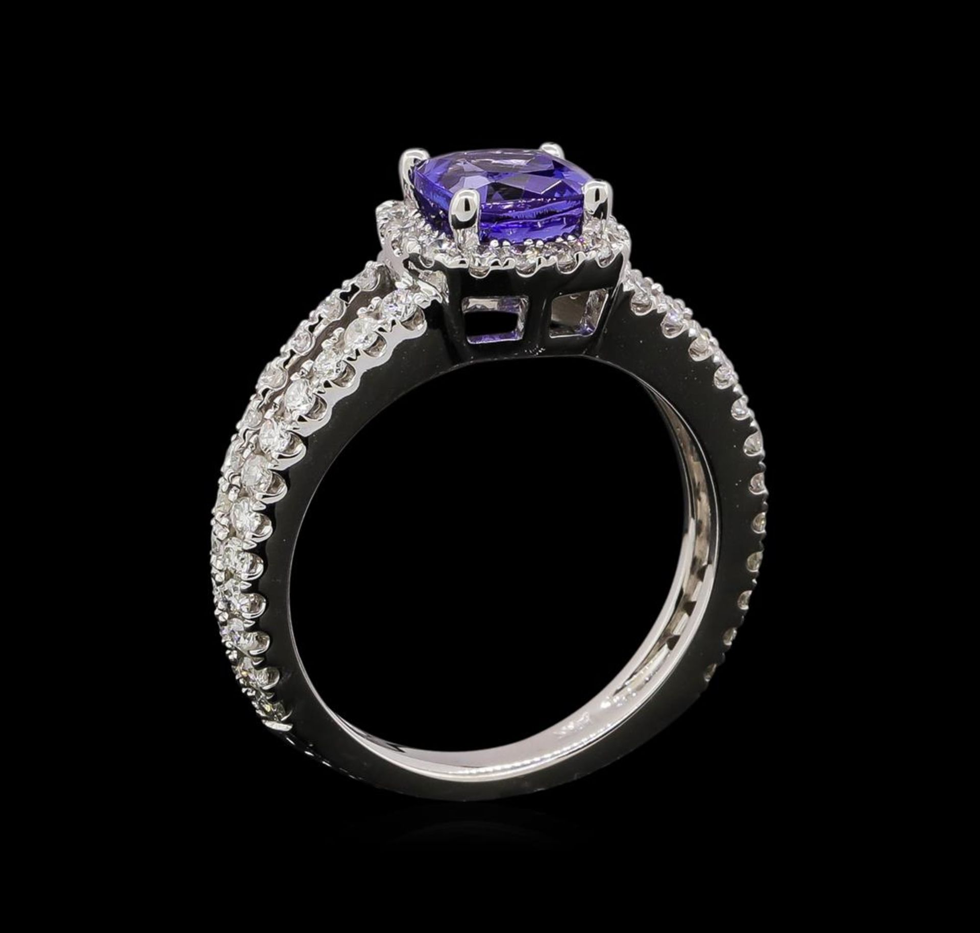 14KT White Gold 1.34 ctw Tanzanite and Diamond Ring - Image 4 of 5