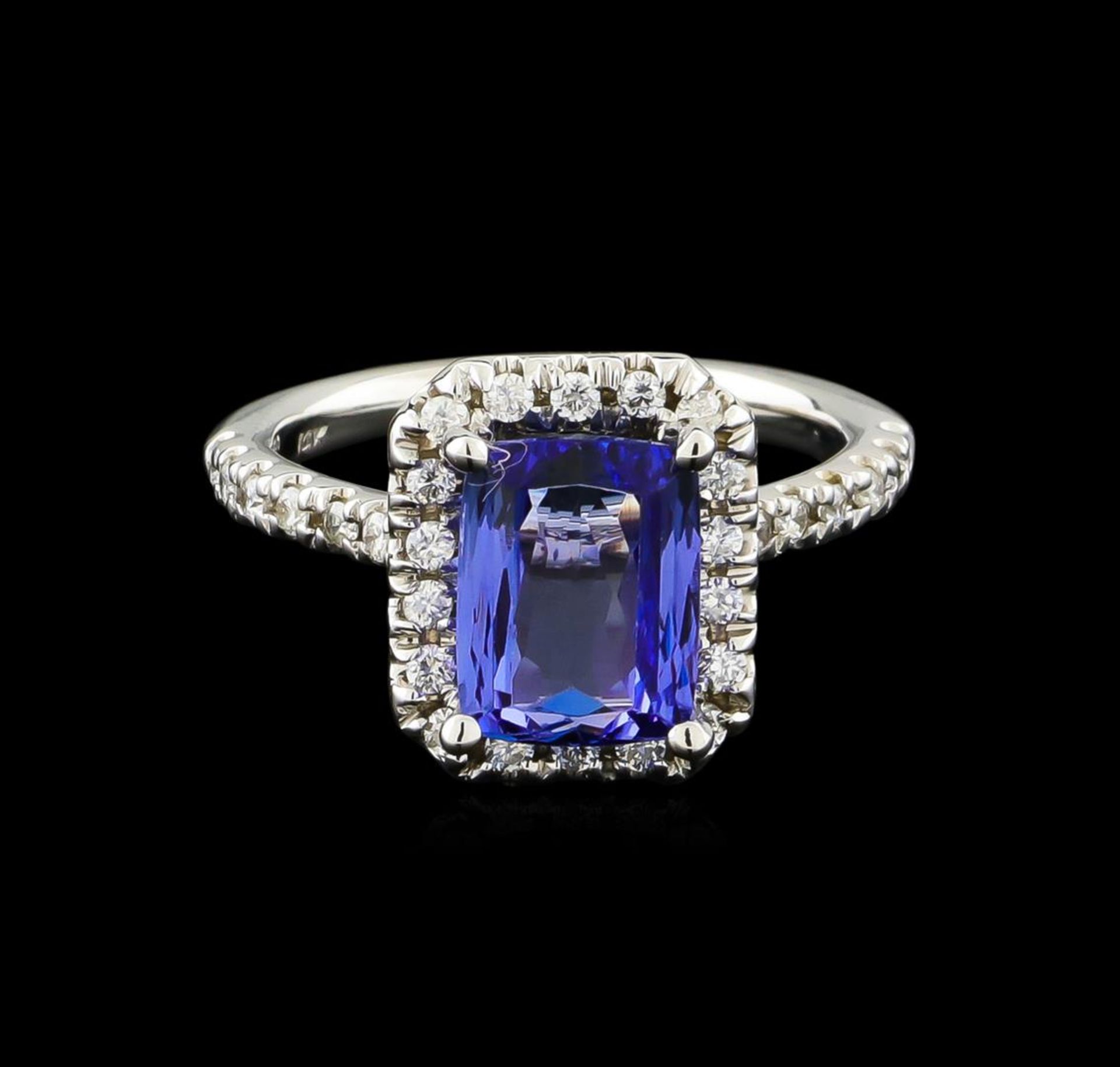 2.45 ctw Tanzanite and Diamond Ring - 14KT White Gold - Image 2 of 4