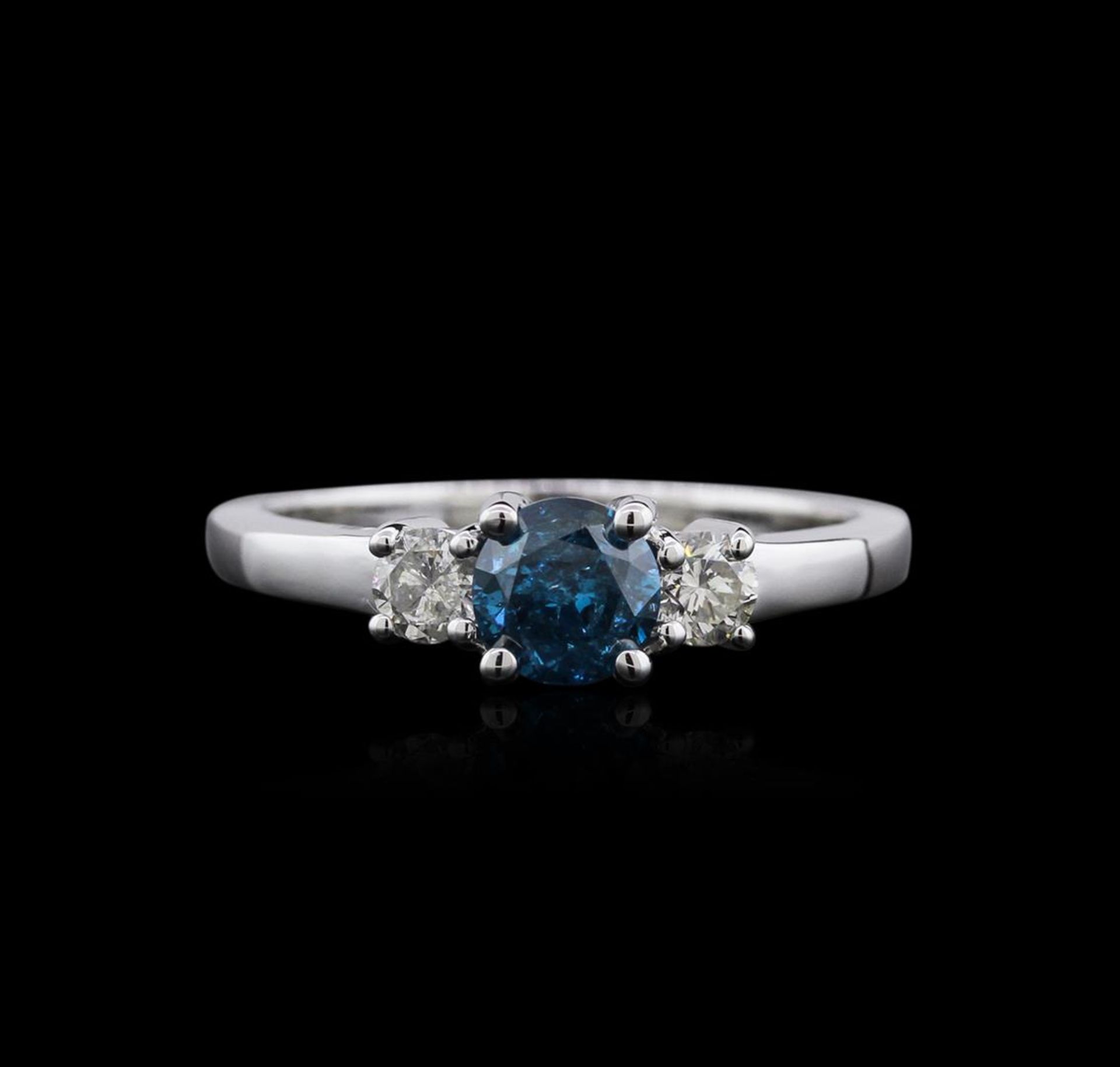 14KT White Gold 0.91 ctw Blue Diamond Ring - Image 2 of 3