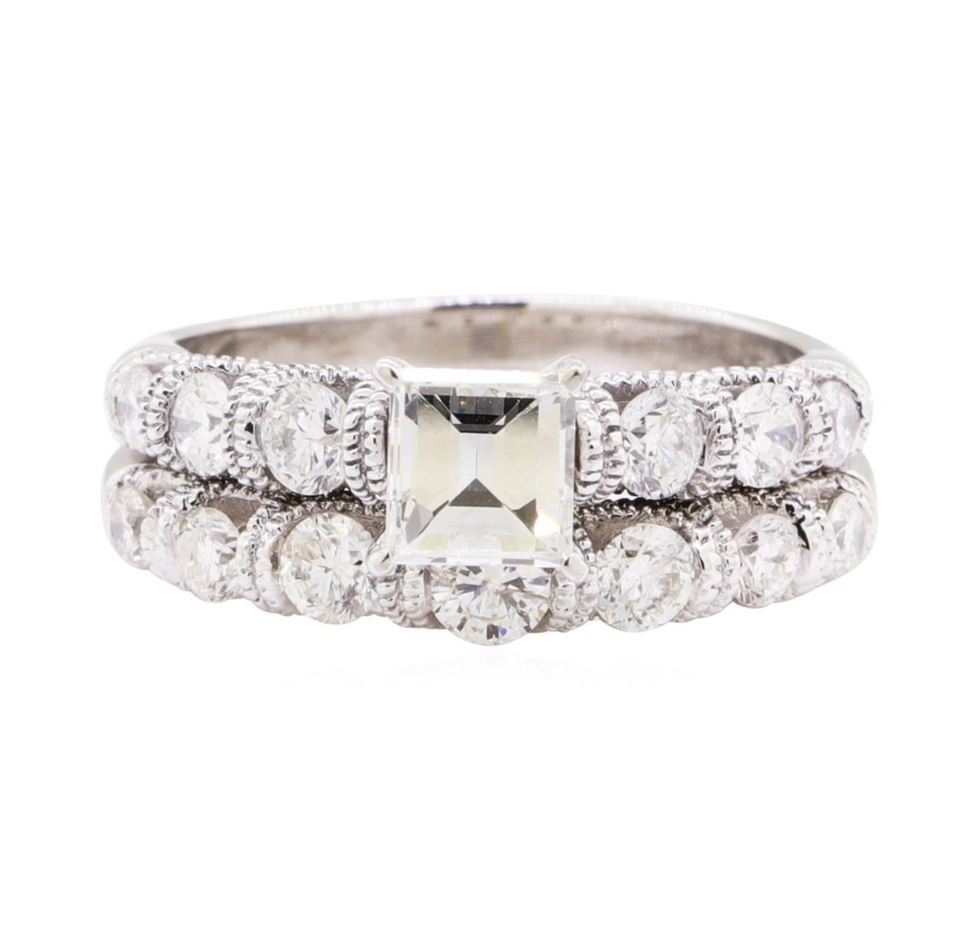 1.68 ctw Diamond Ring And Attached Band - 14KT White Gold - Image 2 of 5