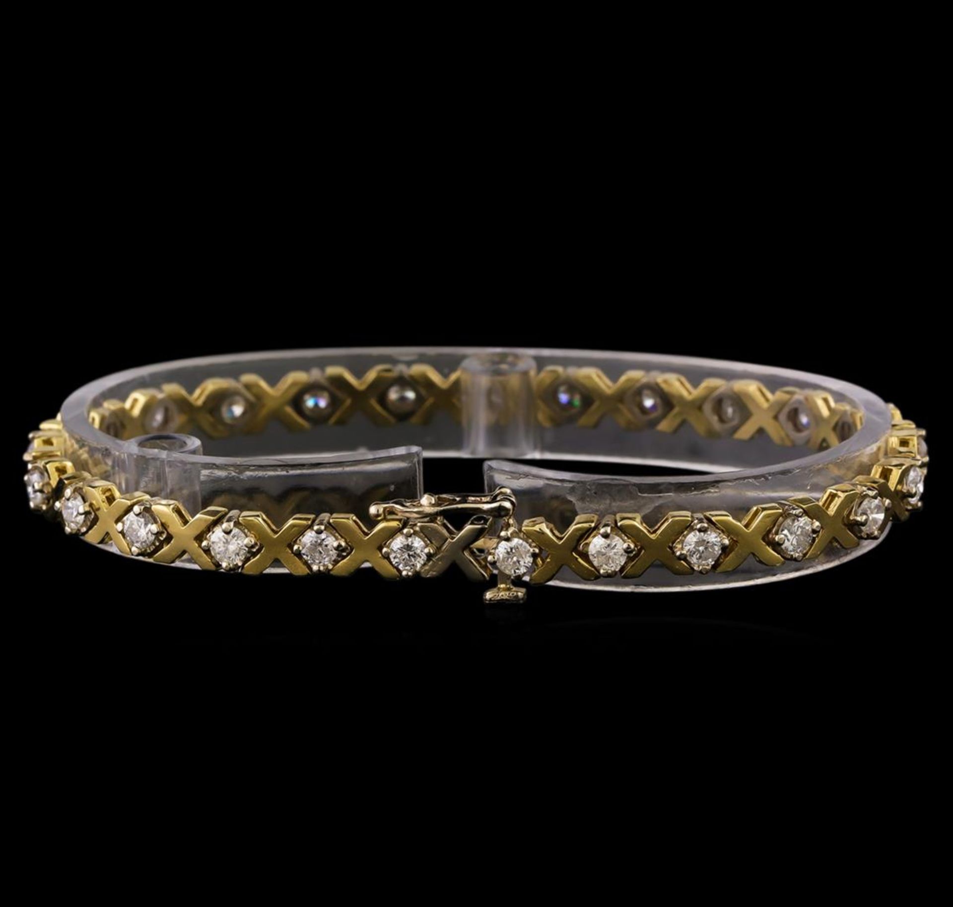 14KT Yellow Gold 2.23 ctw Diamond Tennis Bracelet - Image 2 of 4