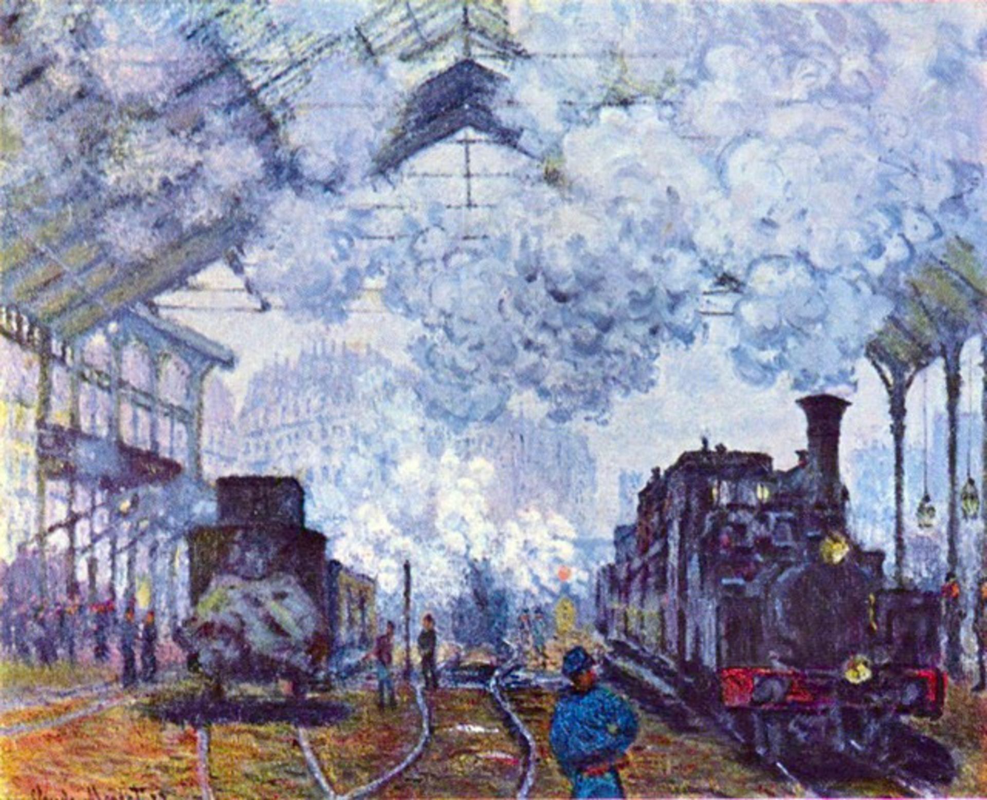 Claude Monet - Saint Lazare Station in Paris, Arrival of a Train