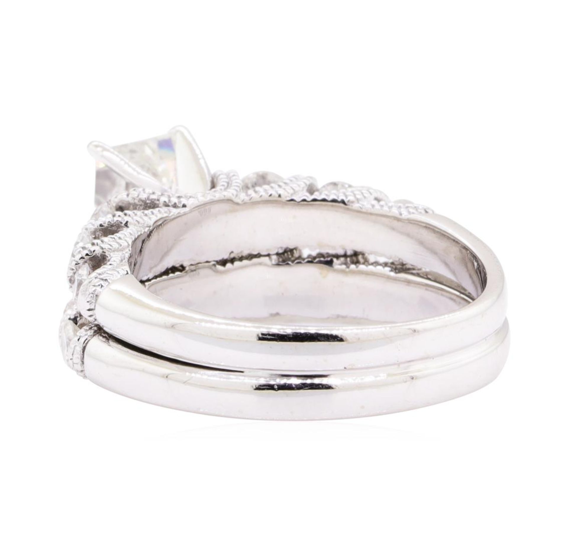 1.68 ctw Diamond Ring And Attached Band - 14KT White Gold - Image 3 of 5