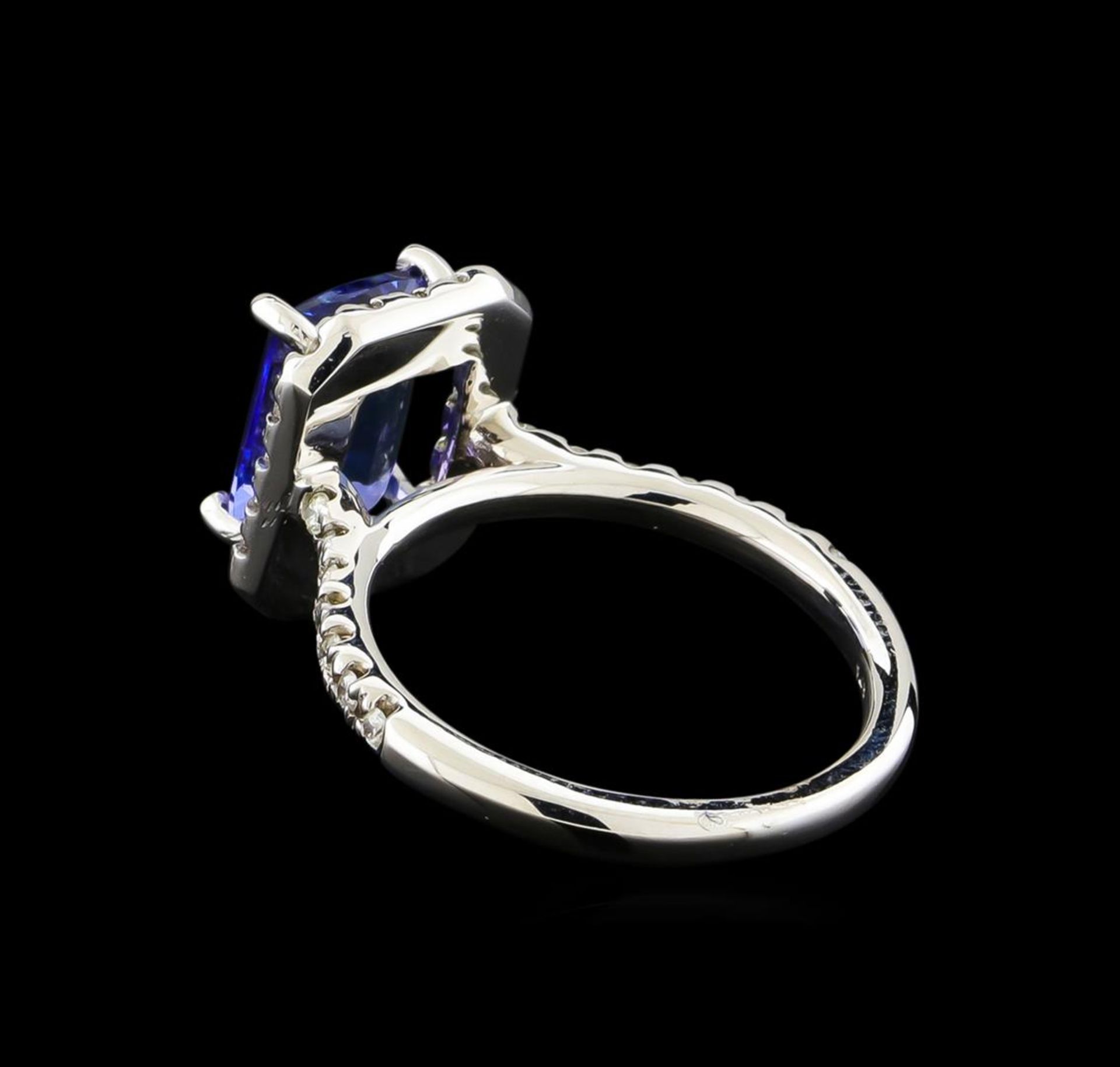 2.45 ctw Tanzanite and Diamond Ring - 14KT White Gold - Image 3 of 4