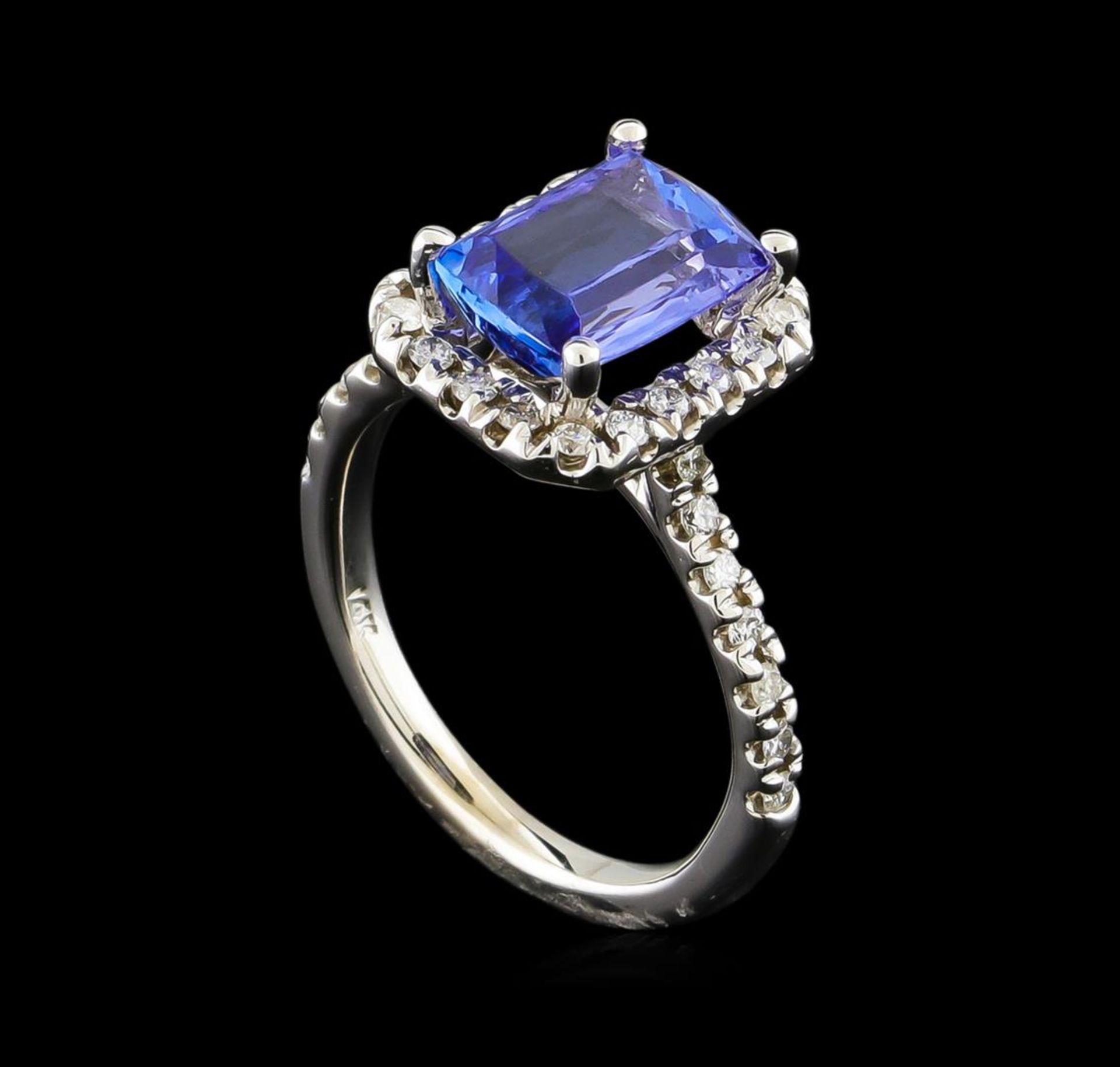 2.45 ctw Tanzanite and Diamond Ring - 14KT White Gold - Image 4 of 4