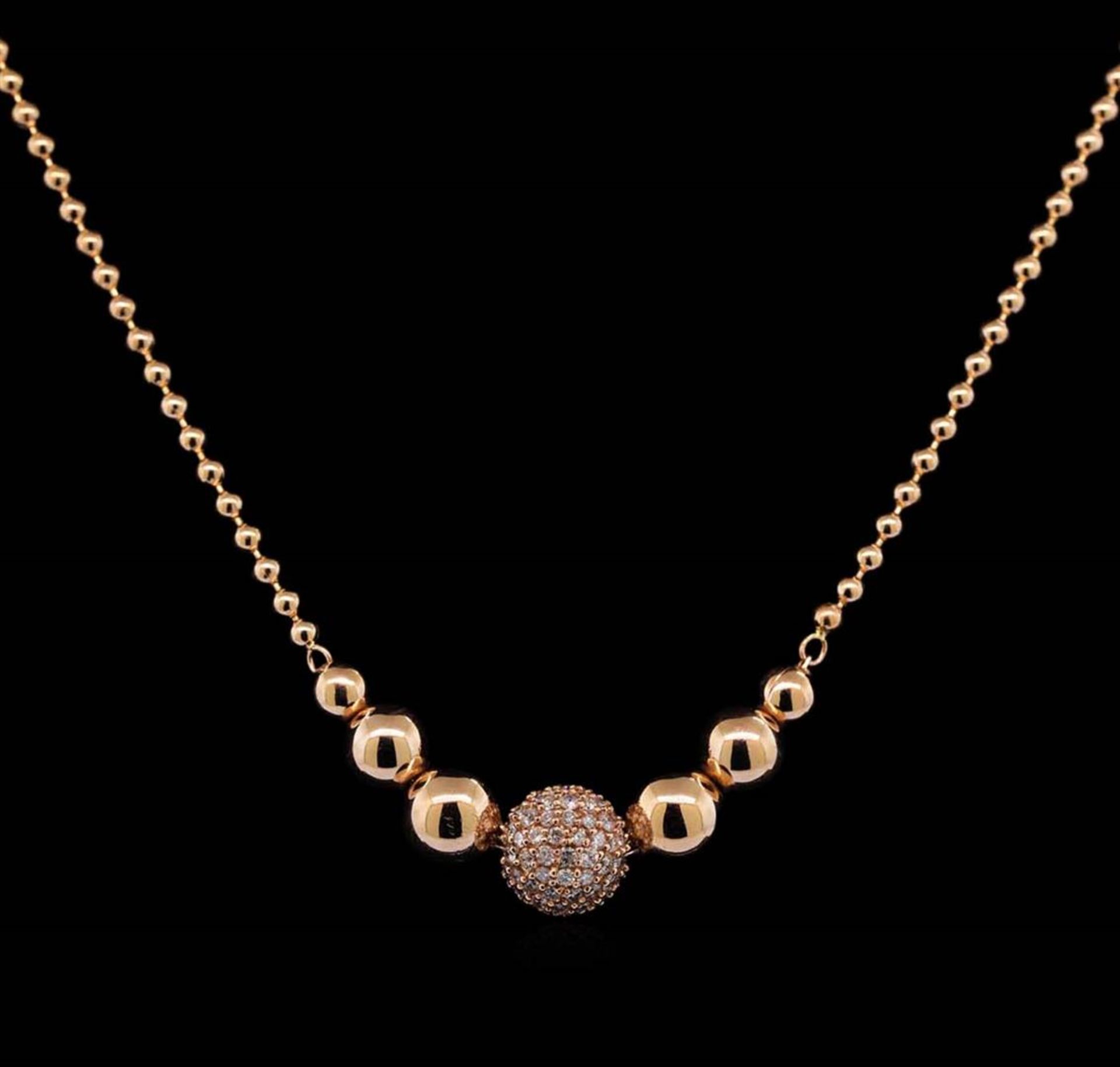 1.40 ctw Diamond Necklace - 14KT Rose Gold - Image 2 of 3