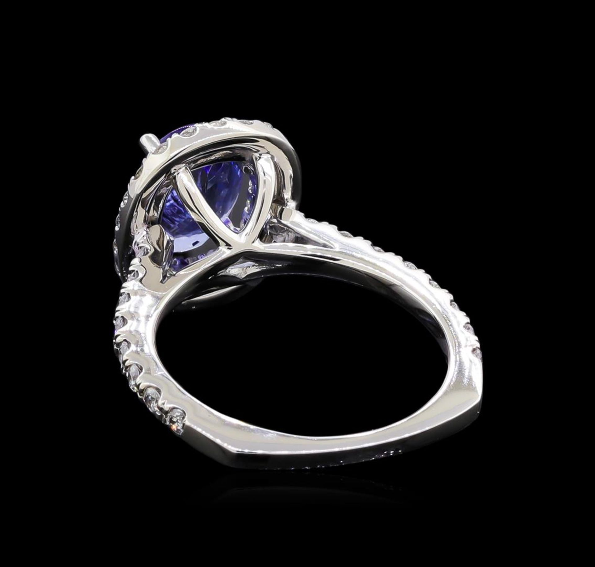 1.78 ctw Tanzanite and Diamond Ring - 14KT White Gold - Image 3 of 4